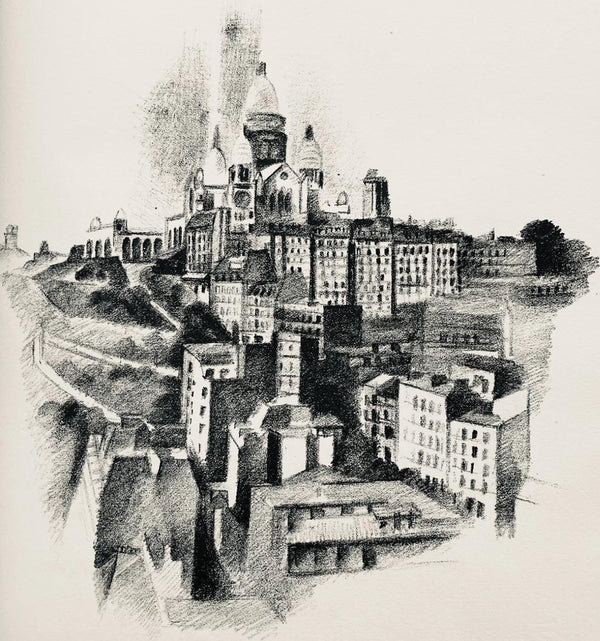 Robert Delaunay, La butte Montmartre et le Sacre-Cœur (Habasque 720-728), Allo! Paris!, Limited Edition Lithograph