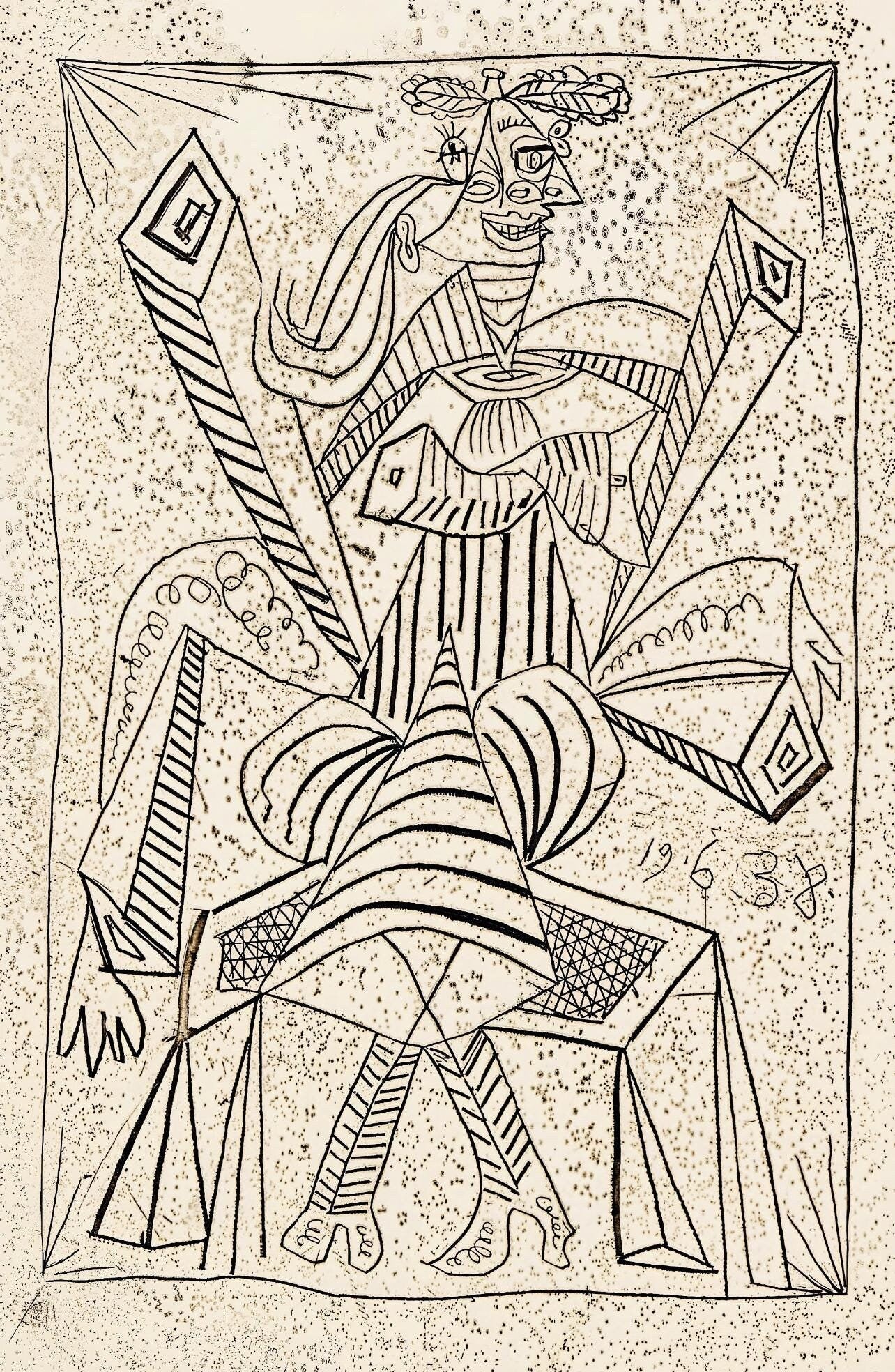 Pablo Picasso, Composition (Cramer 30; Horodisch D14; Bloch 307; Matarasso 28), Limited Edition Lithograph