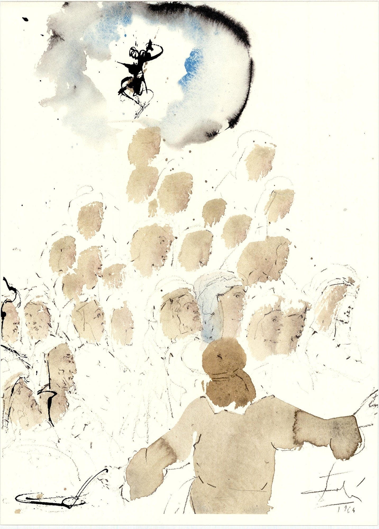 Salvador Dali, Composition (Michler/Löpsinger 1600; Field 69-3), Biblia Sacra, Limited Edition Lithograph