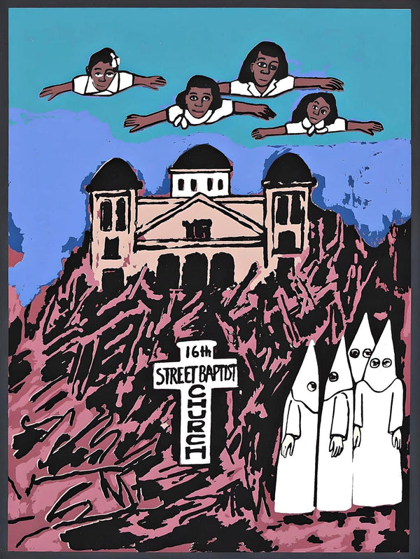 Faith Ringgold, Four Little Girls Bombed in a Church, Letter from Birmingham City Jail, Limited Edition Silkscreen