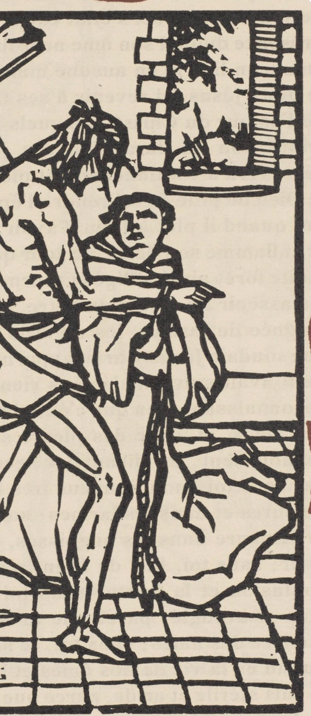 Émile Bernard, Composition (Morane, No. 100), Les Petites Fleurs de St. Françoise, Limited Edition Woodcut