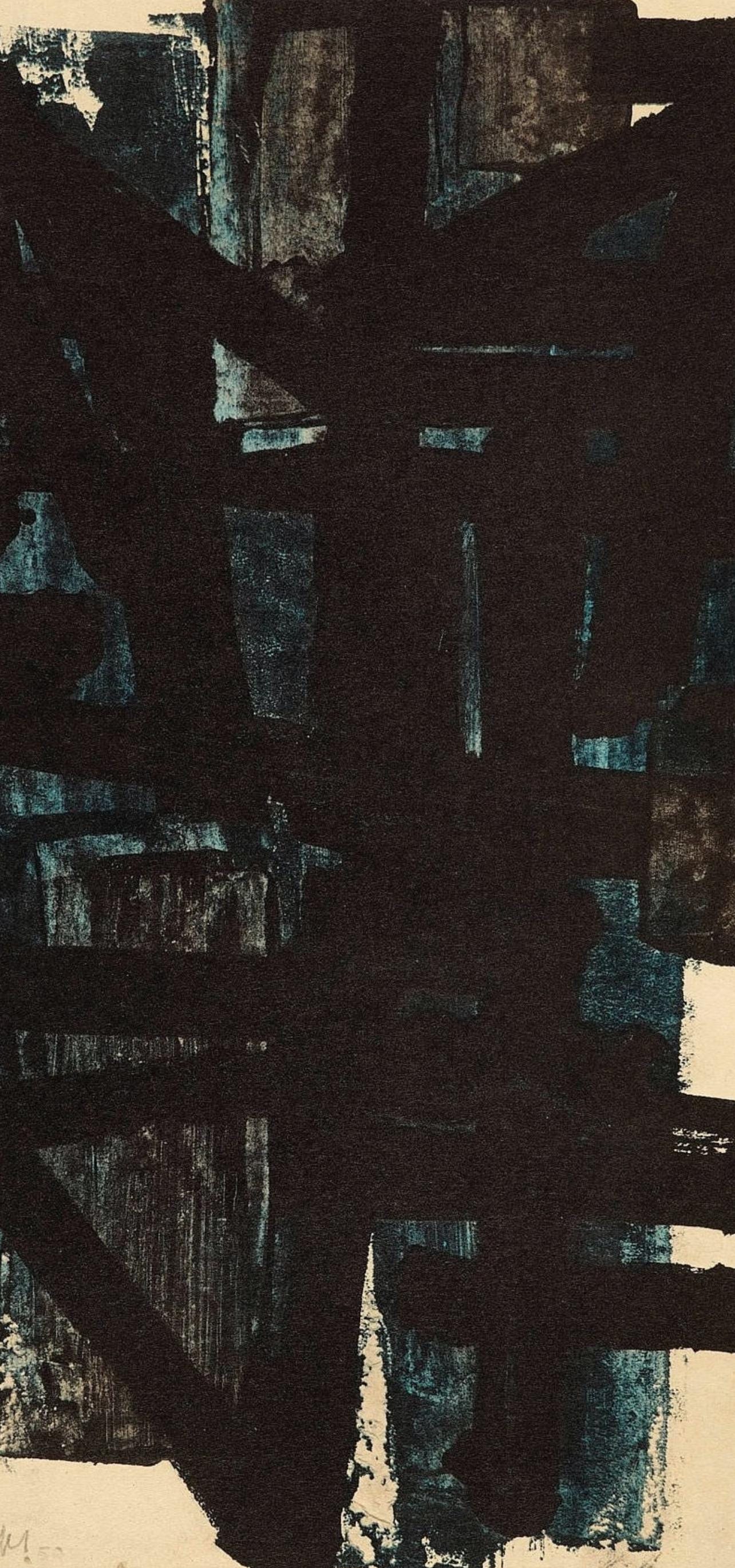 Pierre Soulages, Composition, Pierre Soulages, Peintres d'aujourd'hui, Limited Edition Lithograph