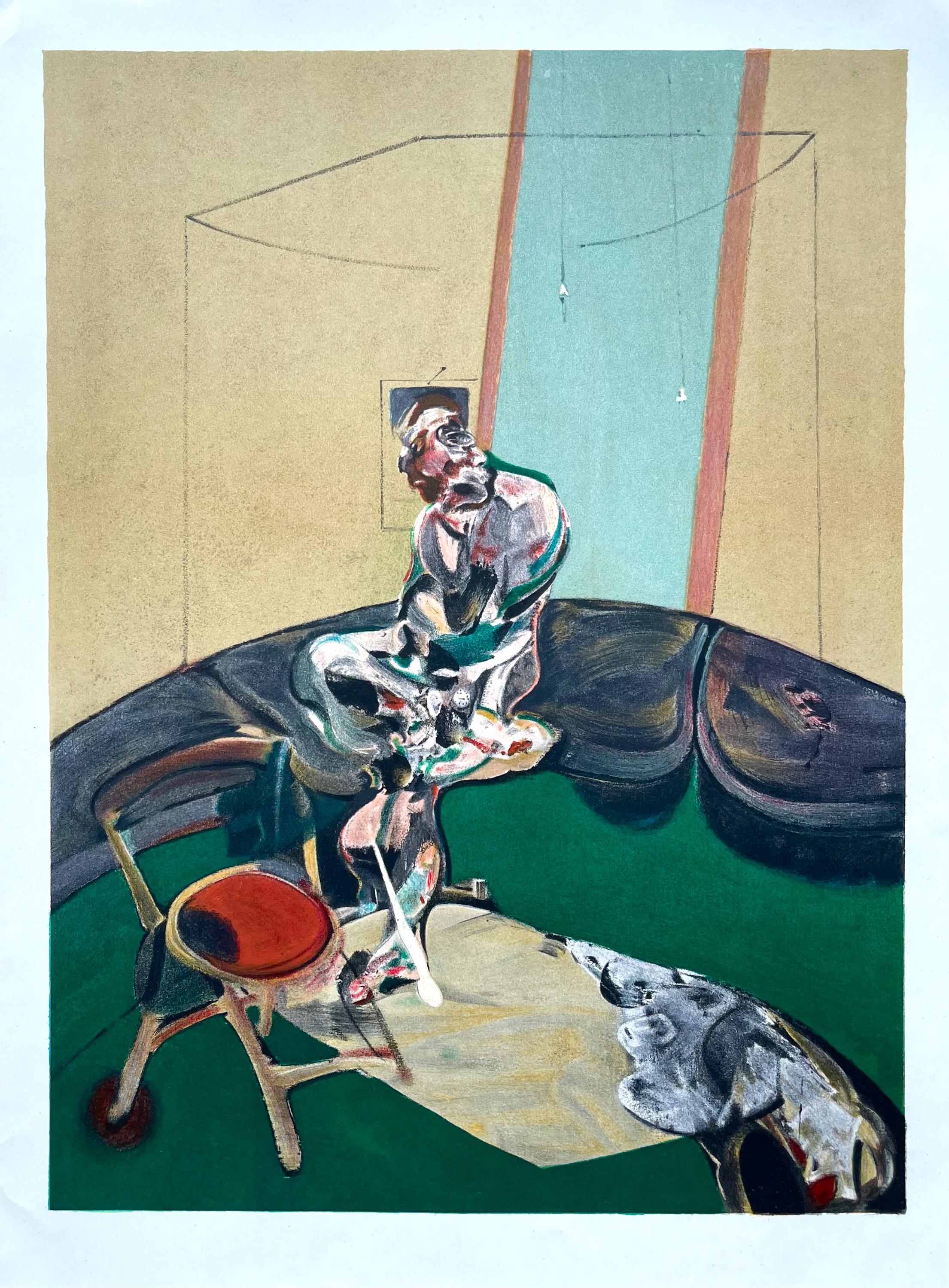 Francis Bacon, Portrait of George Dyer Staring at Blind Cord, Derrière le miroir, Limited Edition Lithograph
