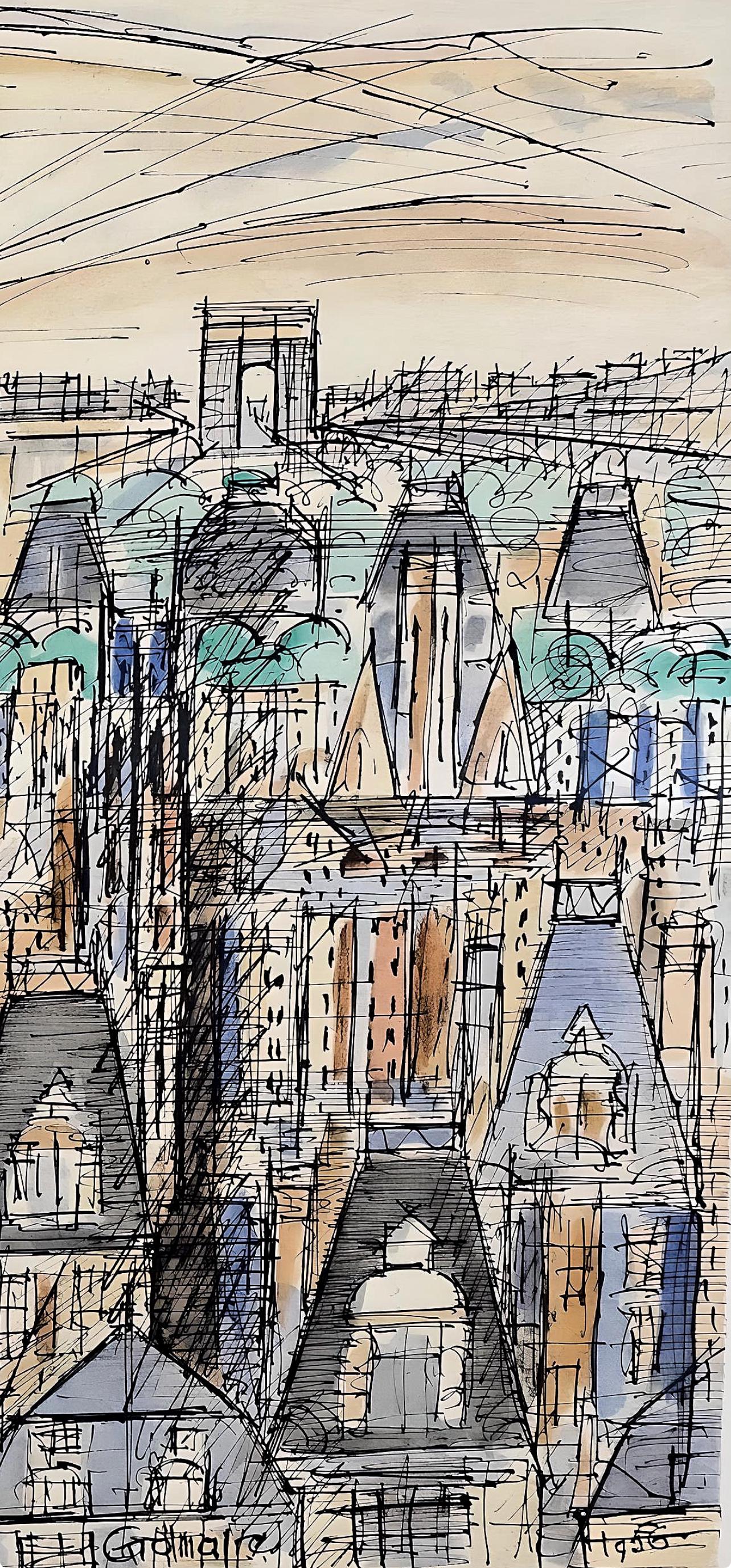 Marcel Gromaire, Composition, Éloge de Gromaire, Limited Edition Lithograph