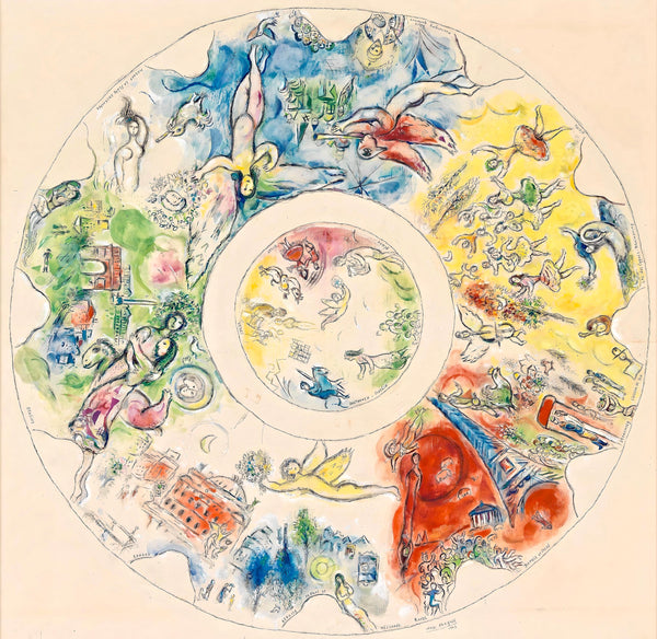 Marc Chagall, Composition (Cramer 61), Le Plafond de l'Opéra de Paris, Limited Edition Lithograph