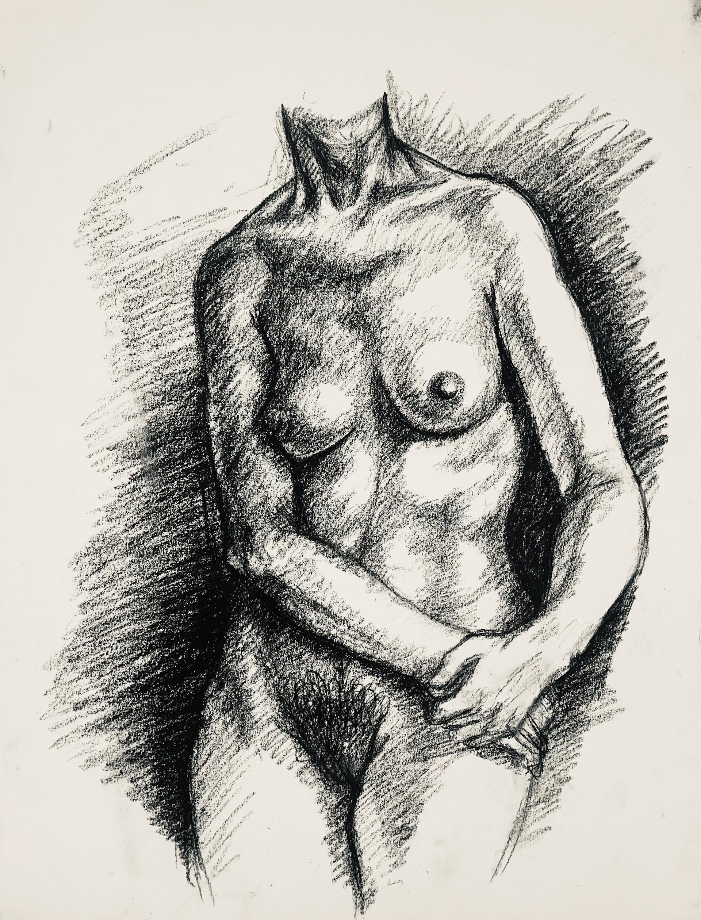 Ian Hornak, Renaissance Female Nude Figure Study, 1963, Original Drawing