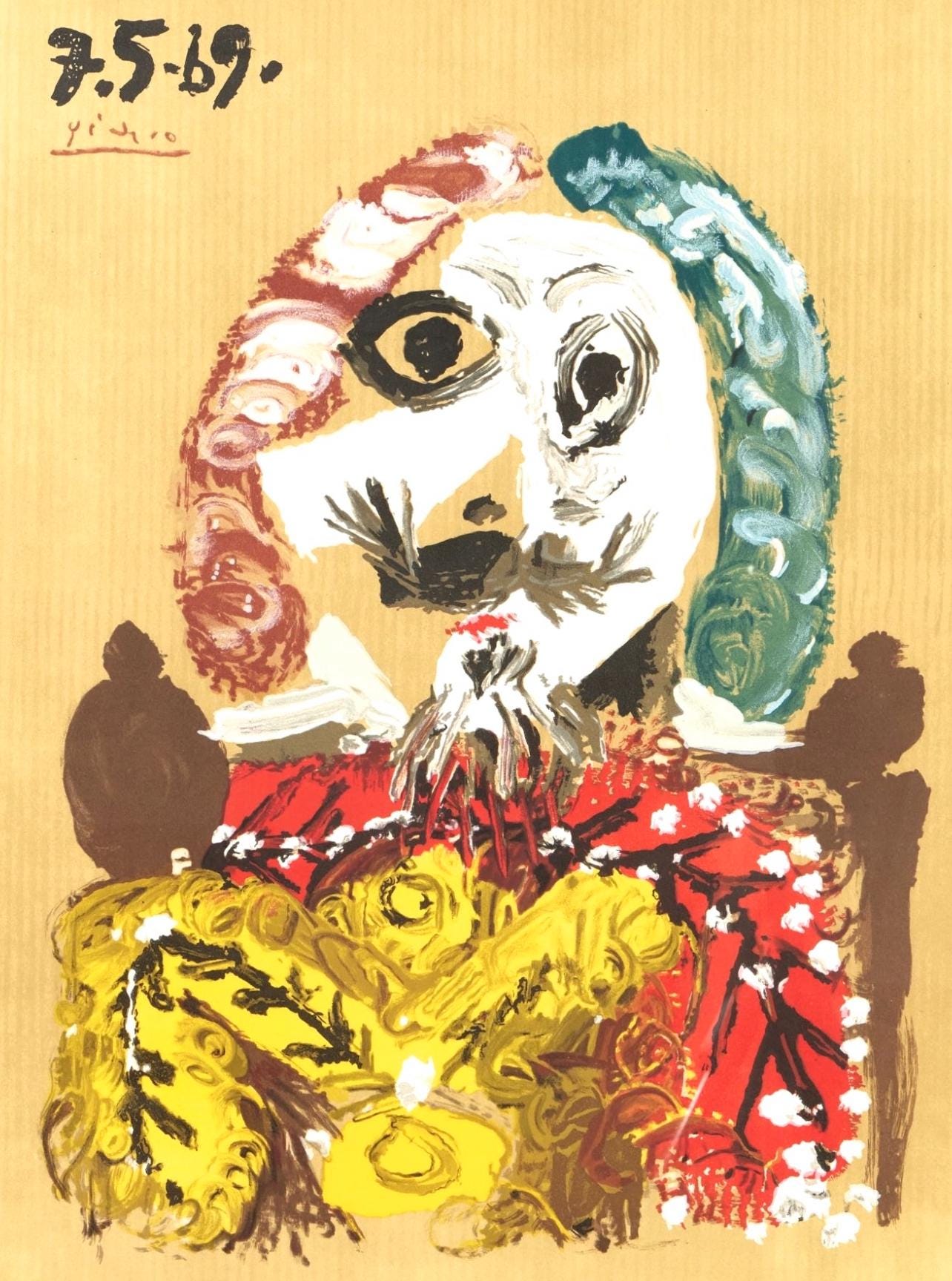 Pablo Picasso, Composition (Orozco 207-261), Vingt-Neuf Portraits Imaginaires, Limited Edition Lithograph