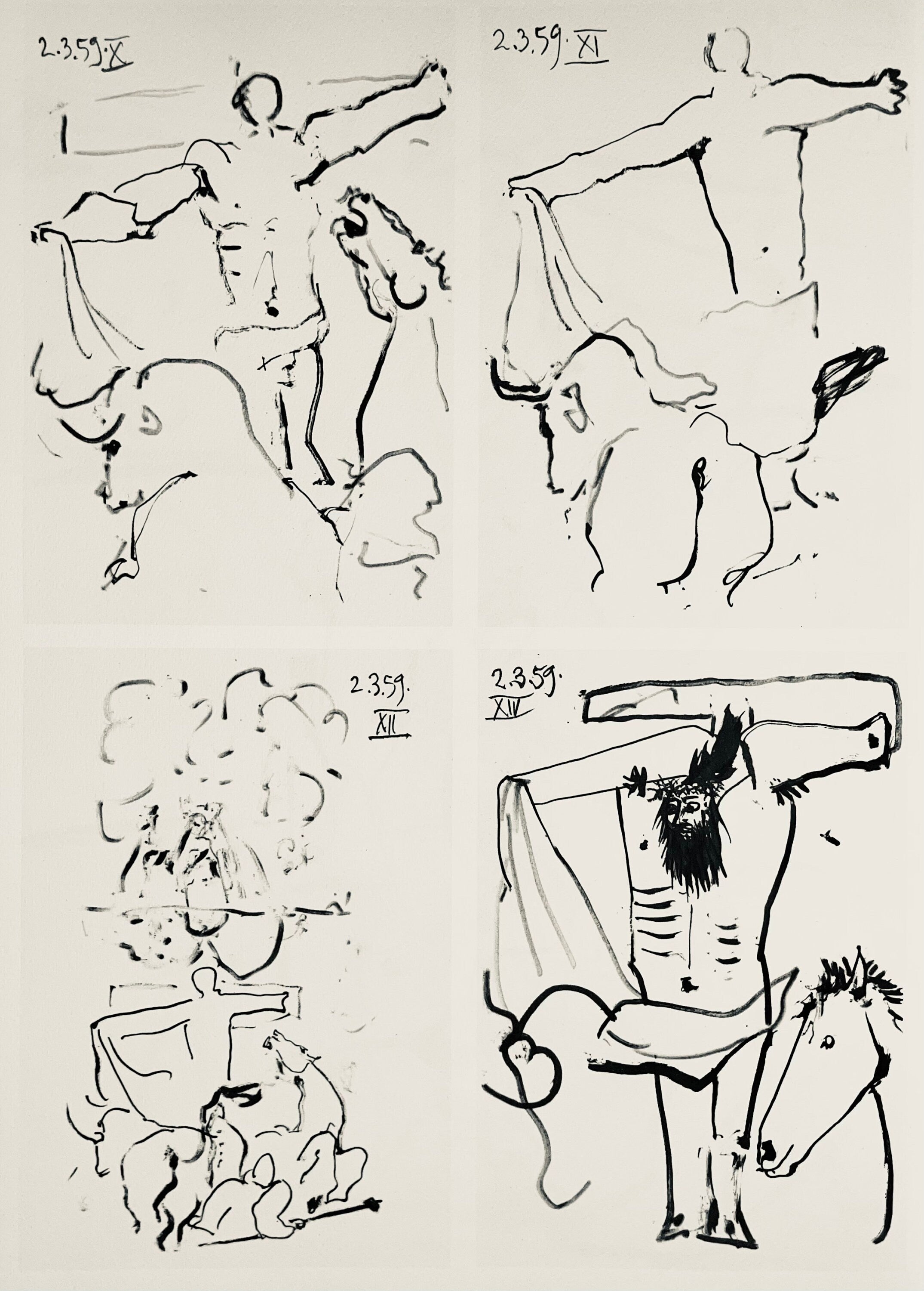 Pablo Picasso, Composition (Bloch 1276; Czwiklitzer 23), Toros y Toreros, Limited Edition Lithograph