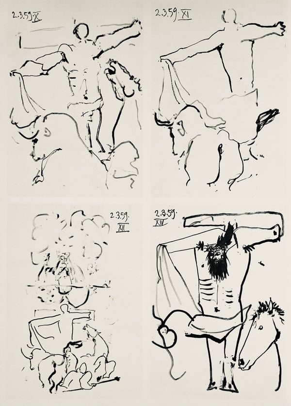 Pablo Picasso, Composition (Bloch 1276; Czwiklitzer 23), Toros y Toreros, Limited Edition Lithograph