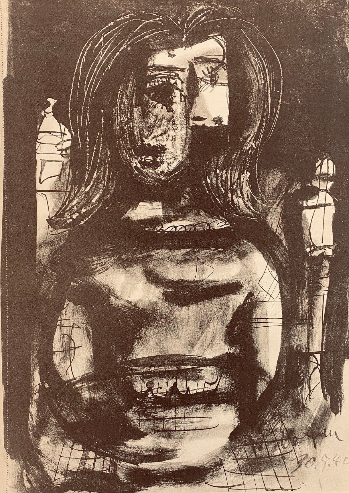 Pablo Picasso, Composition, Carnet de dessins de Picasso, Cahiers d’Art, Limited Edition Lithograph