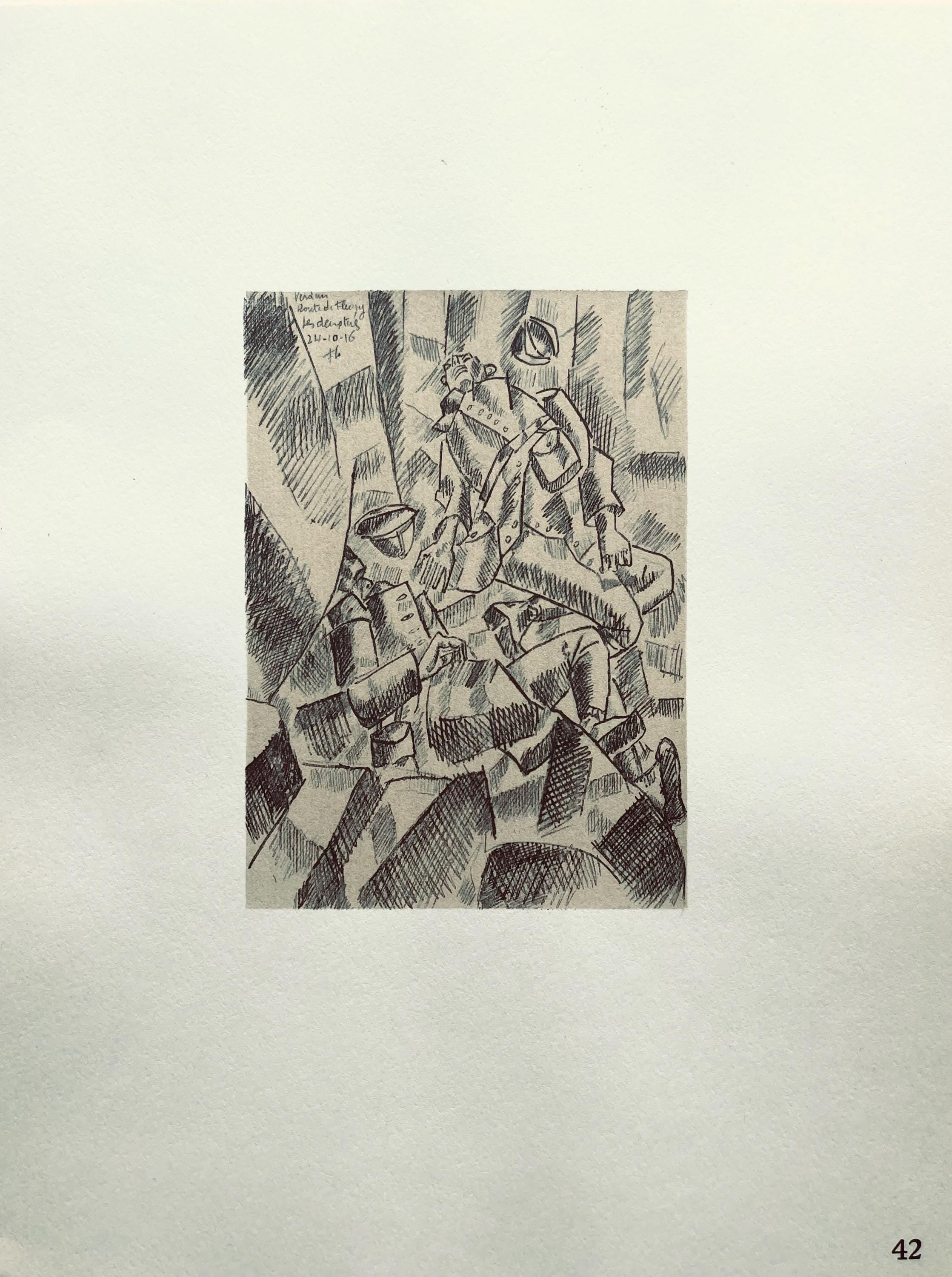 Fernand Léger, Sur La Route De Fleury: Les Deux Tués, Fernand Léger, Dessins de Guerre, Limited Edition Lithograph