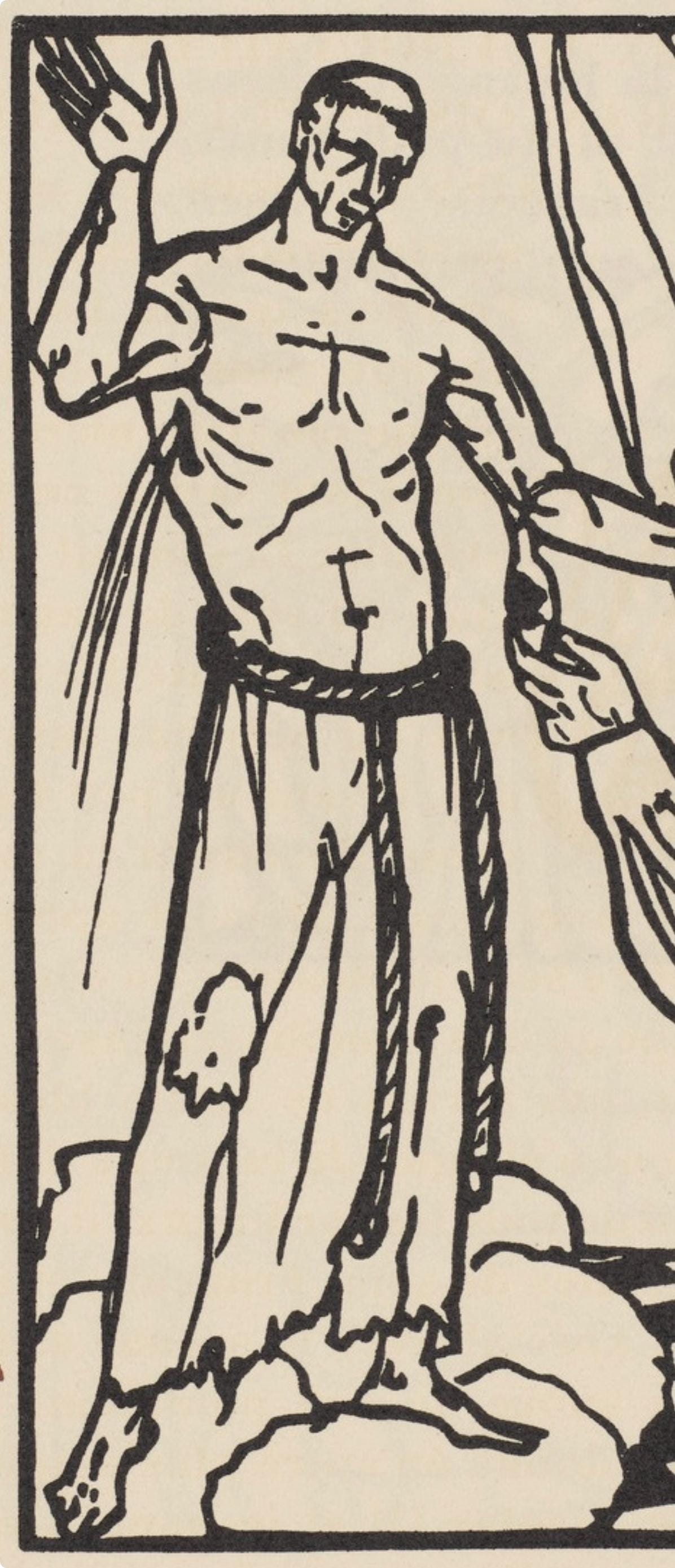 Émile Bernard, Composition (Morane, No. 100), Les Petites Fleurs de St. Françoise, Limited Edition Woodcut
