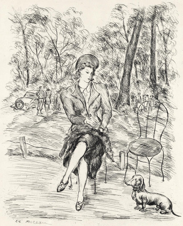 Luc-Albert Moreau, Jardins de Paris, A La gloire à Paris, Limited Edition Etching