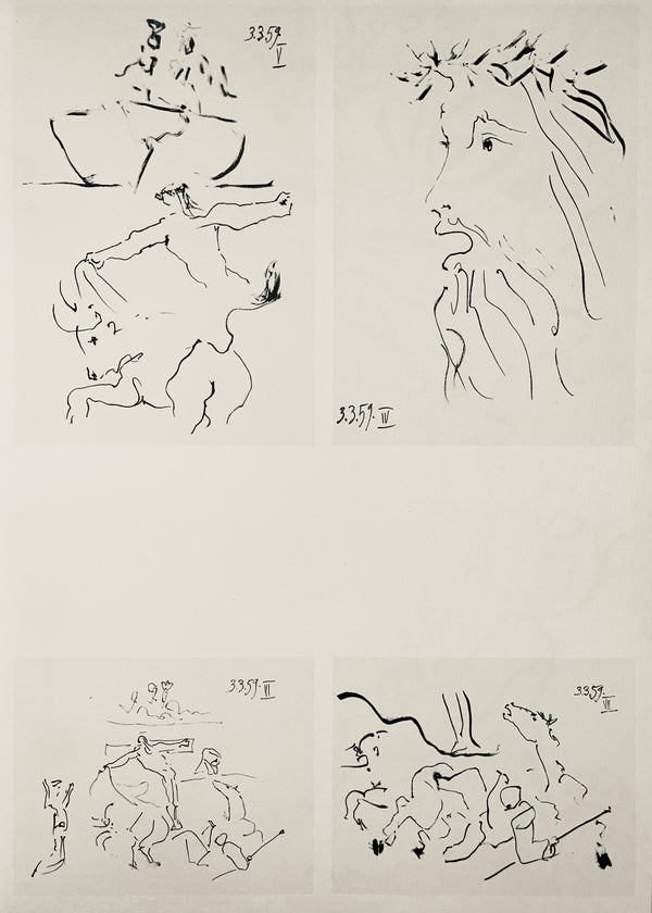 Pablo Picasso, Composition (Bloch 1276; Czwiklitzer 23), Toros y Toreros, Limited Edition Lithograph