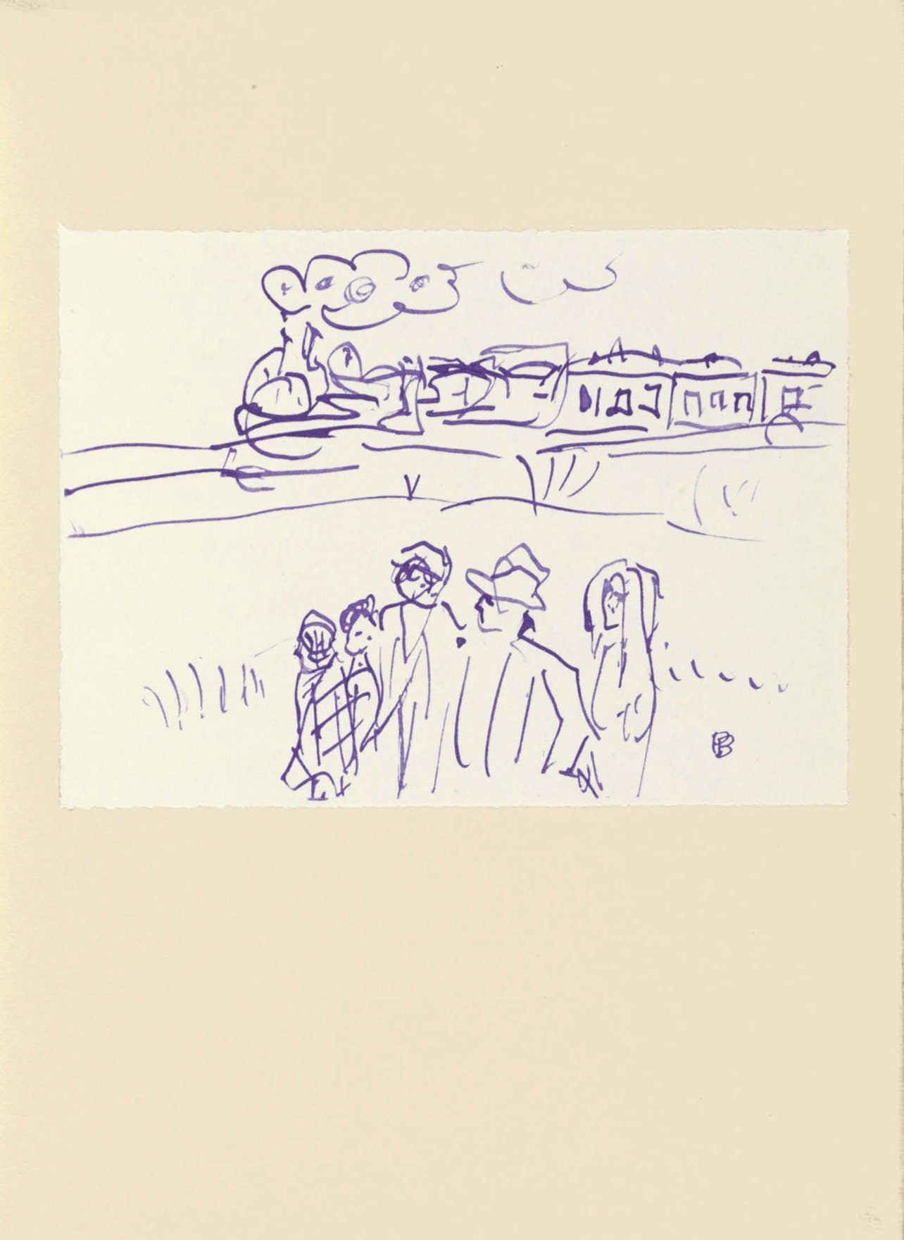 Pierre Bonnard, Composition (Terrasse 54), Pierre Bonnard Correspondences, Limited Edition Lithograph