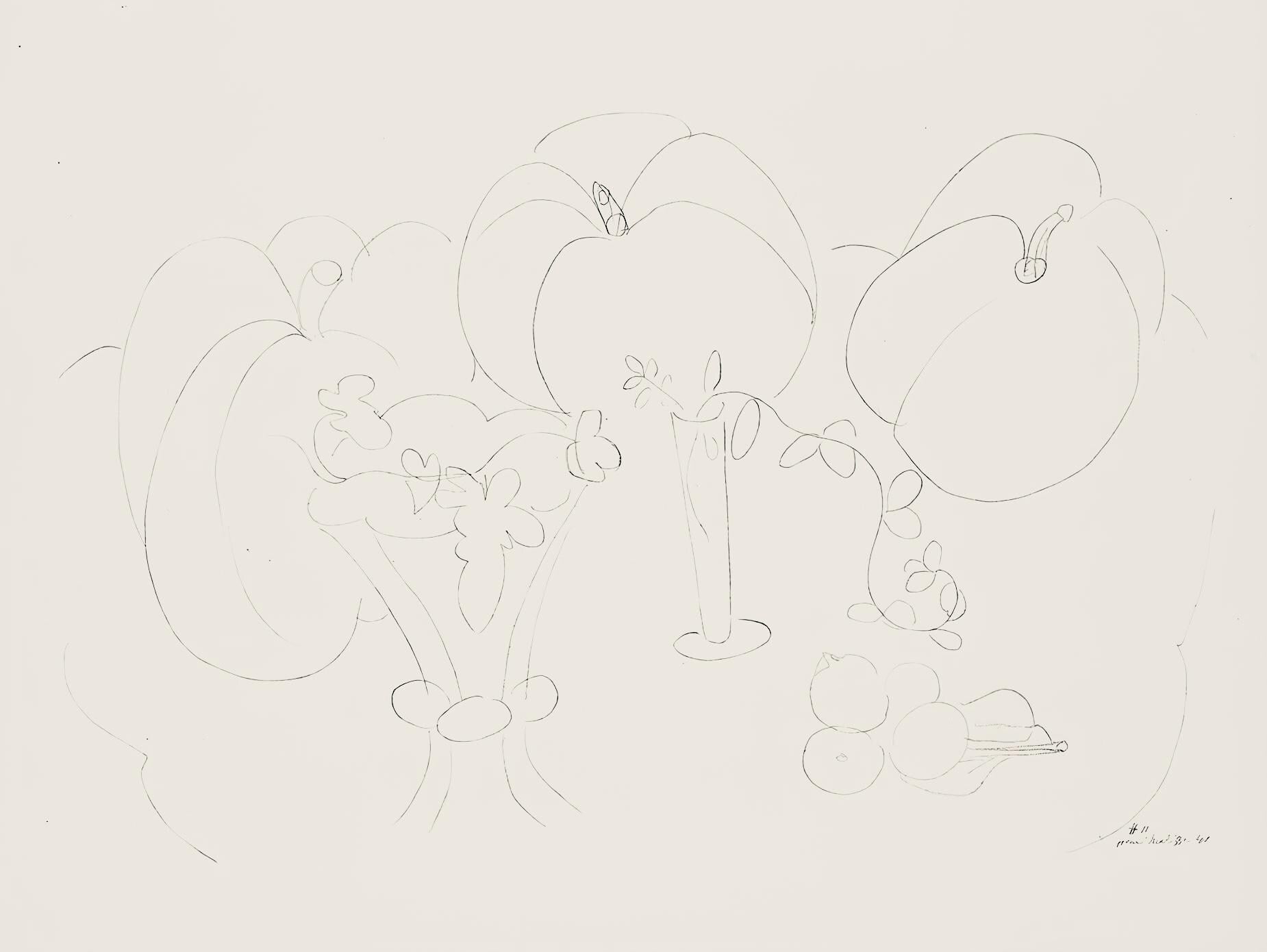 Henri Matisse, Série H, var. 11 (Duthuit 9), Henri Matisse, Dessins, Thèmes et variations, Limited Edition Lithograph