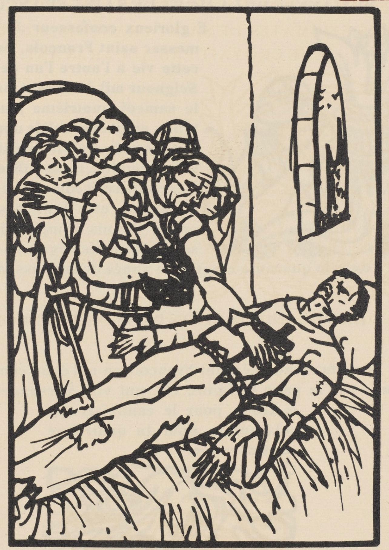 Émile Bernard, Composition (Morane, No. 100), Les Petites Fleurs de St. Françoise, Limited Edition Woodcut