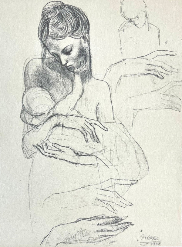 Pablo Picasso, Mother and Child (Orozco 95), Picasso: Fifteen Drawings, Limited Edition Lithograph