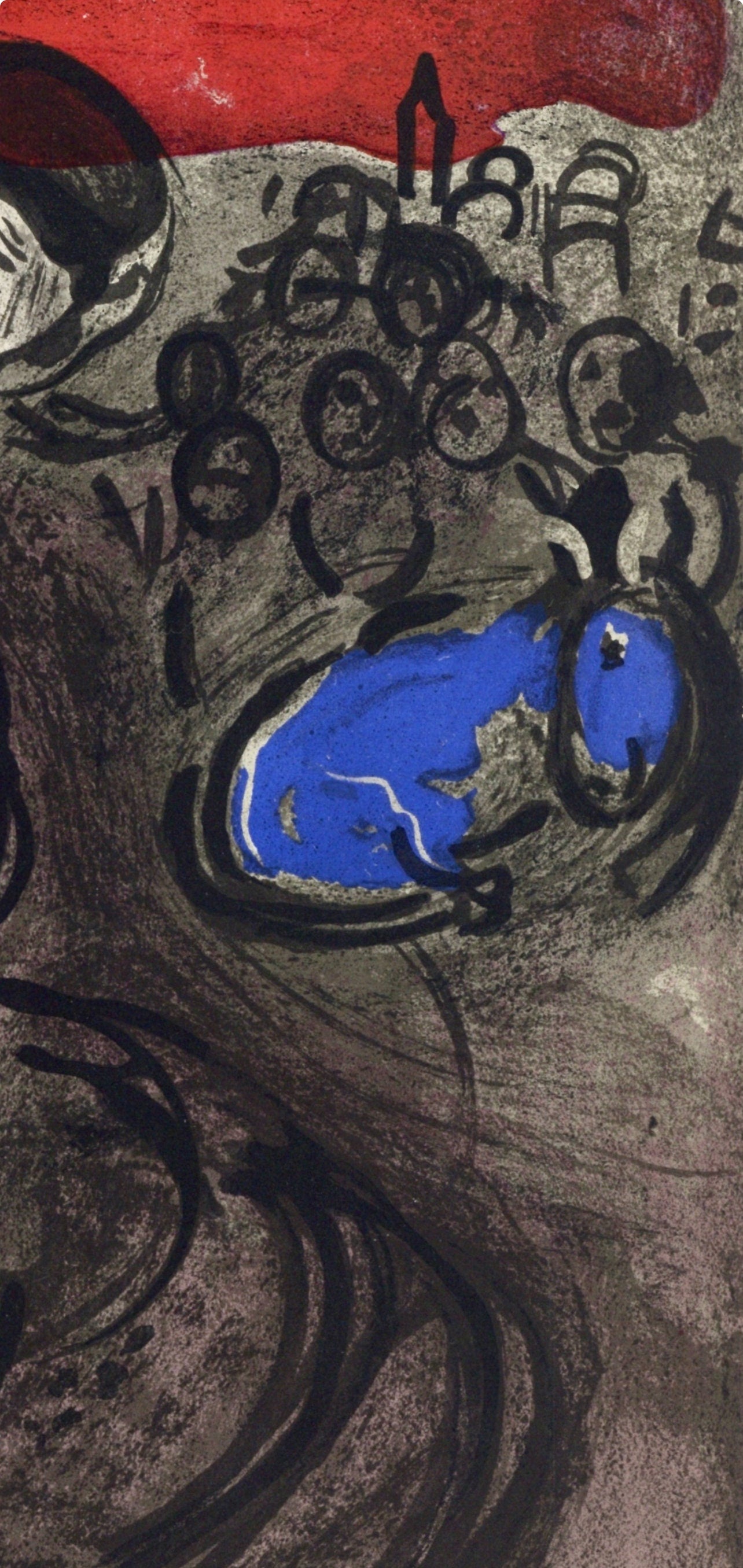 Marc Chagall, Lamentations of Jeremiah (Mourlot 117-46; Cramer 25), Drawings from the Bible, Verve: Revue, Limited Edition Lithograph