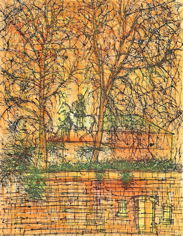 Jean Carzou, Homme à cheval, Regards sur Paris, Limited Edition Lithograph