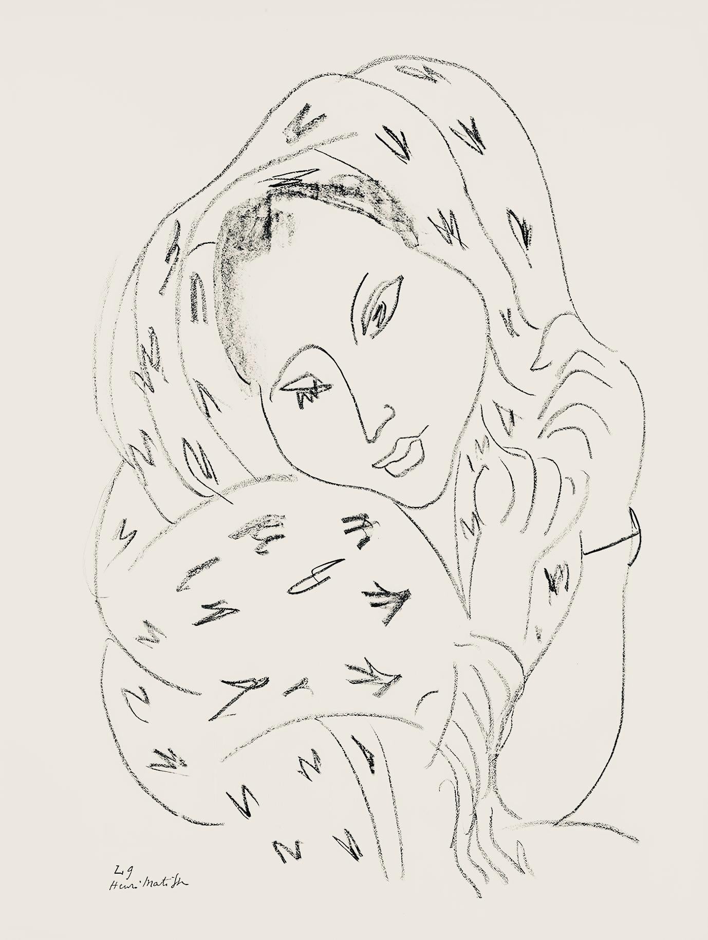 Henri Matisse, Série L, var. 9 (Duthuit 9), Henri Matisse, Dessins, Thèmes et variations, Limited Edition Lithograph