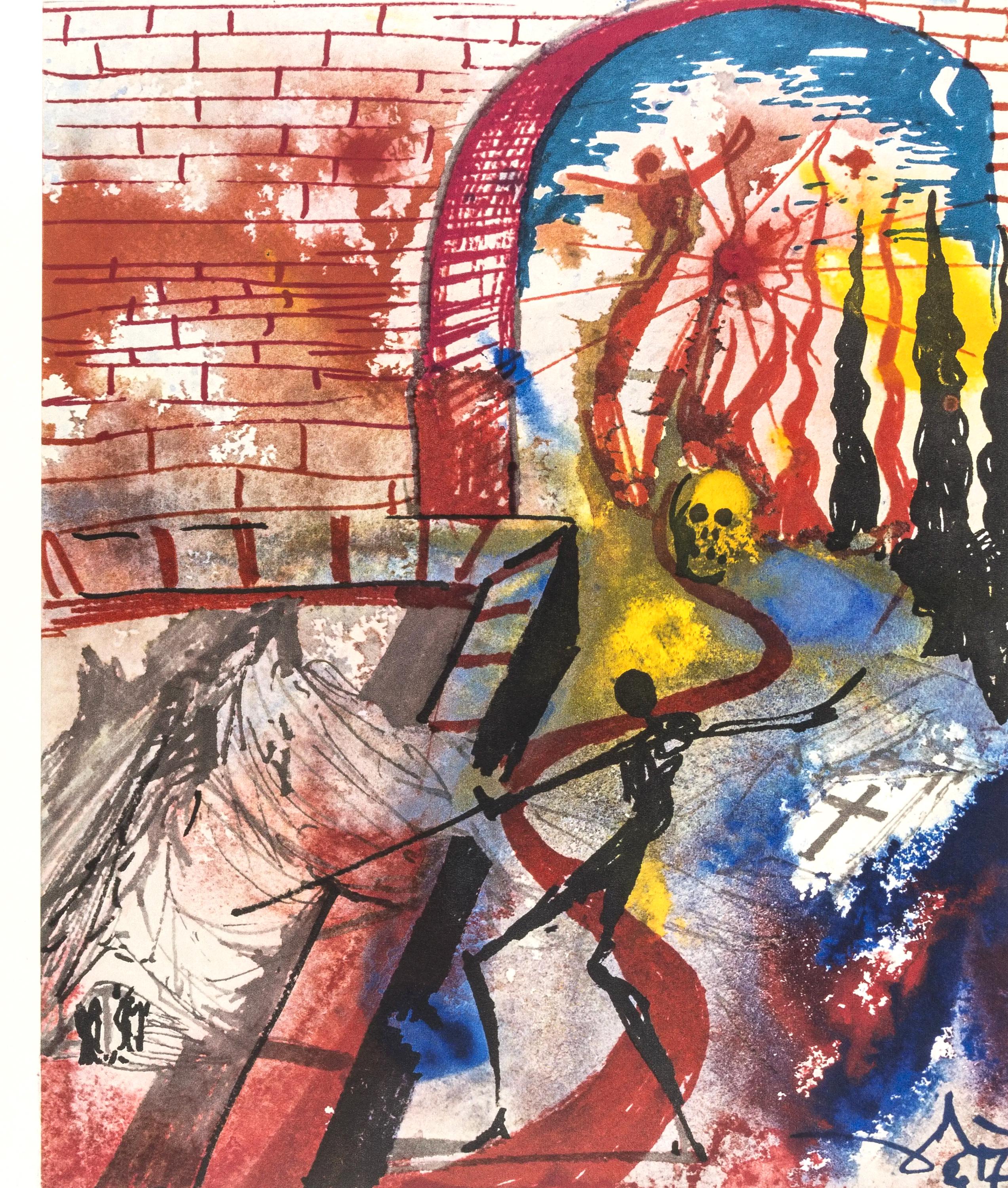 Salvador Dali, Composition (Michler/Löpsinger 1601), Romeo e Giulietta, Limited Edition Lithograph and Silkscreen