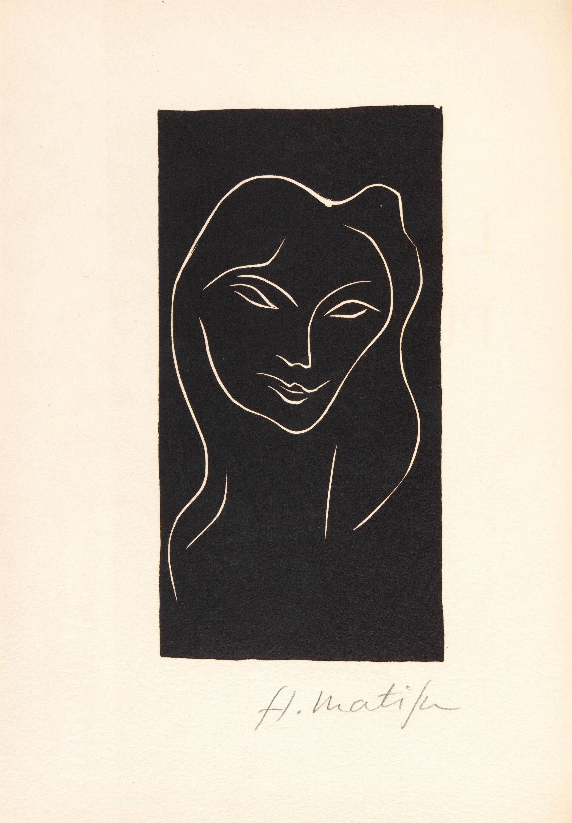 Henri Matisse, Tête de Femme (Duthuit 21), Le Poème pulvérisé, Limited Edition Linocut