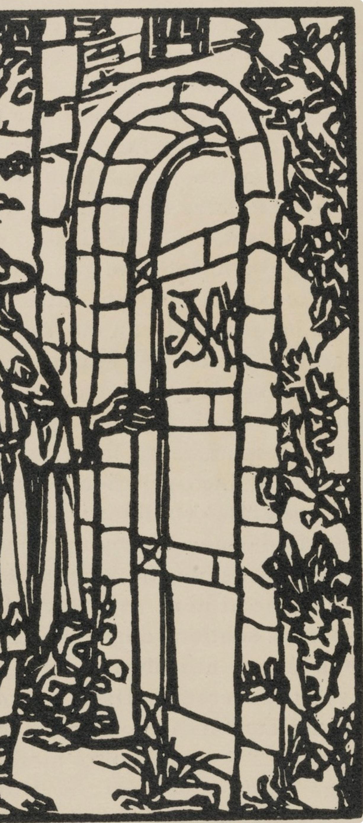 Émile Bernard, Composition (Morane, No. 100), Les Petites Fleurs de St. Françoise, Limited Edition Woodcut
