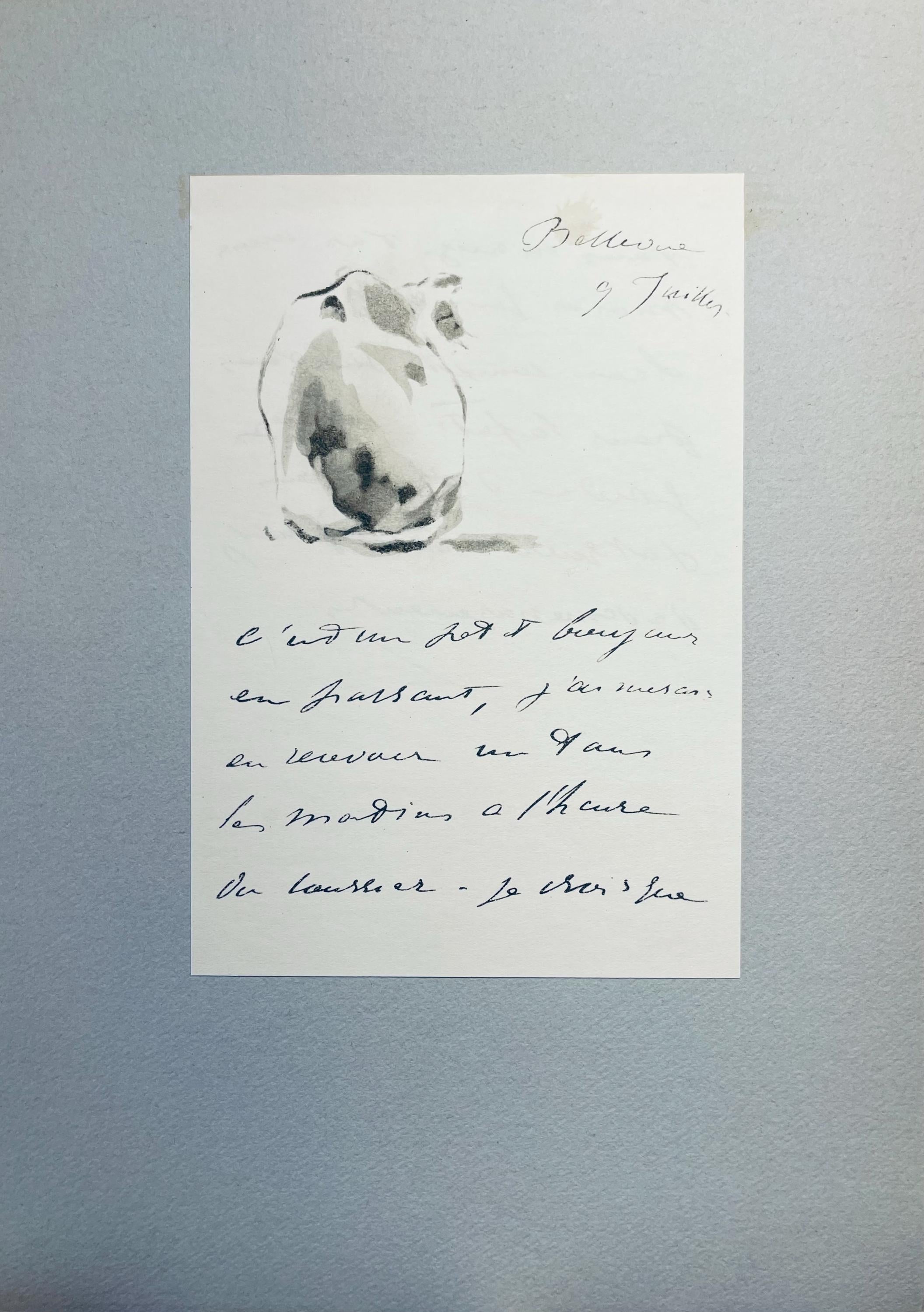 Édouard Manet, Composition, Édouard Manet, Letters with Aquarelles, Limited Edition Lithograph