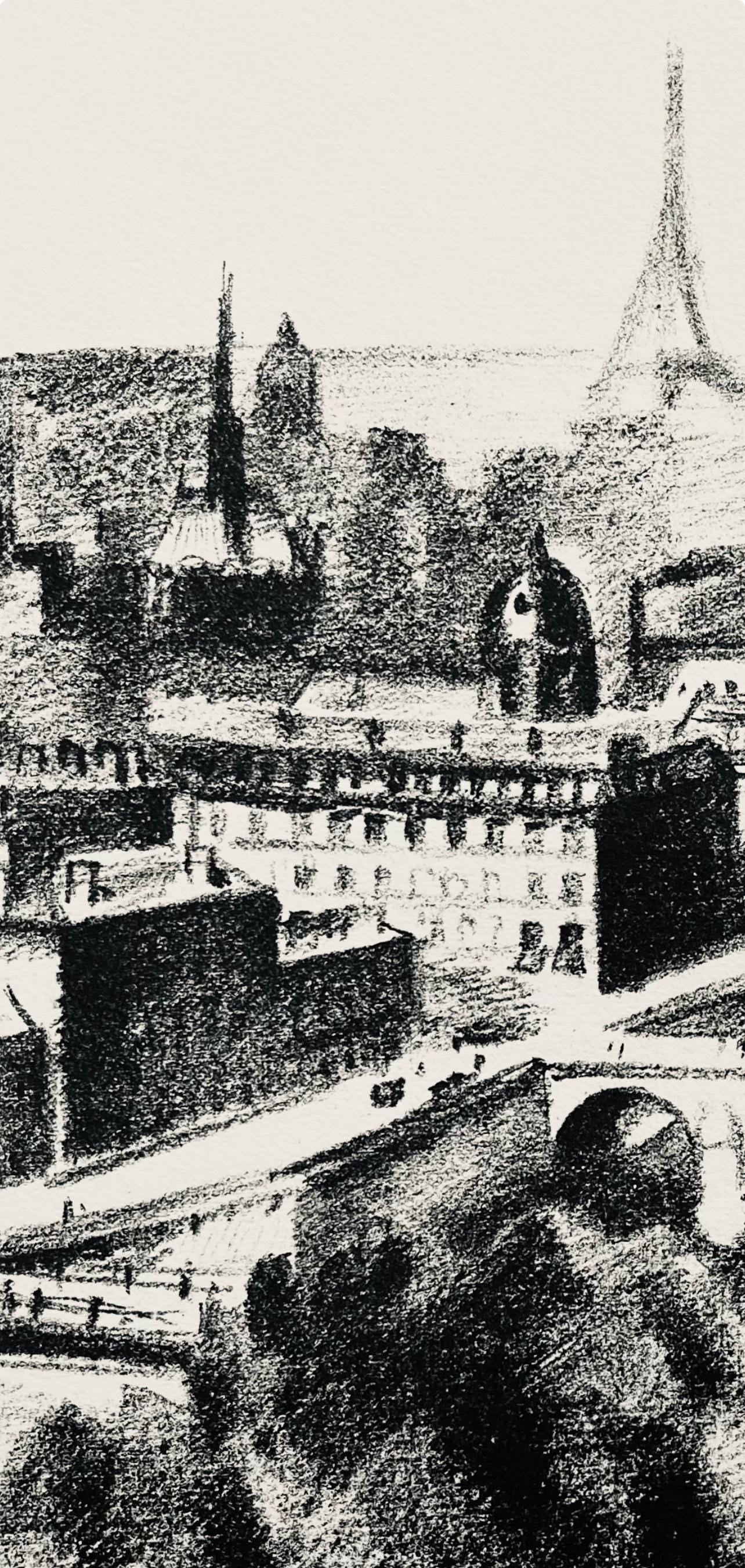 Robert Delaunay, La Seine et La Tour (Habasque 720-728), Allo! Paris!, Limited Edition Lithograph