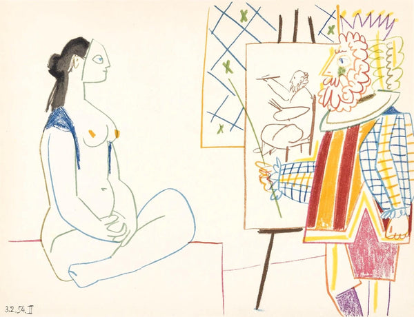 Pablo Picasso, Composition, Picasso and the Human Comedy, Verve: Revue Artistique et Littéraire, Limited Edition Lithograph