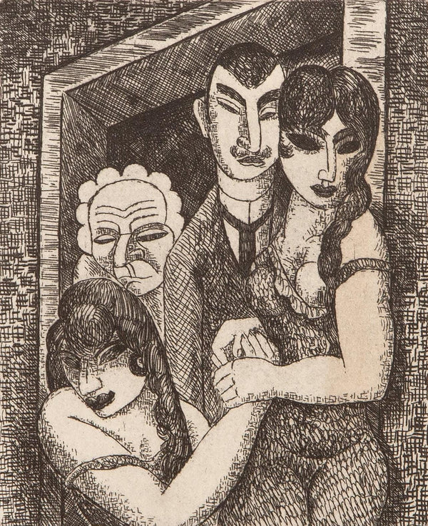 Marcel Gromaire, Composition, Vers un monde volage, Limited Edition Etching