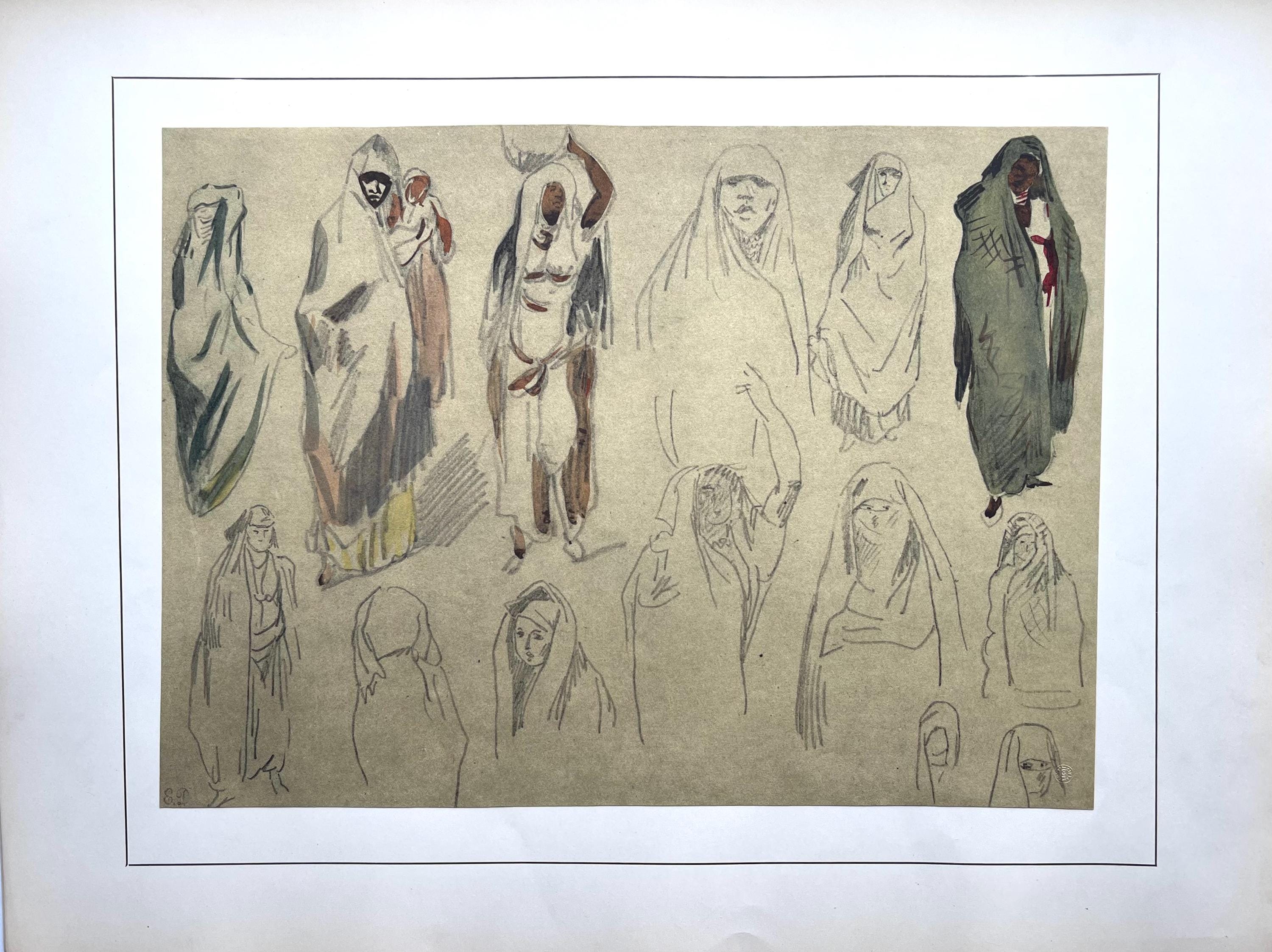 Eugène Delacroix, Composition, Trente et un Dessins et Aquarelles du Maroc, Limited Edition Lithograph