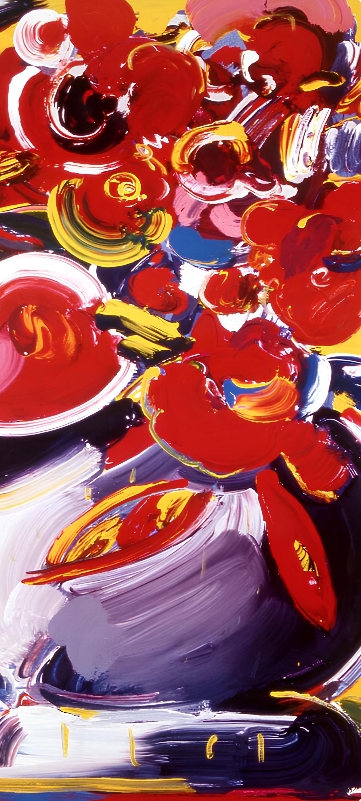 Peter Max, Flowers II - Neo-Fauve, 2000, Hand Signed, Official Edition Offset Lithograph