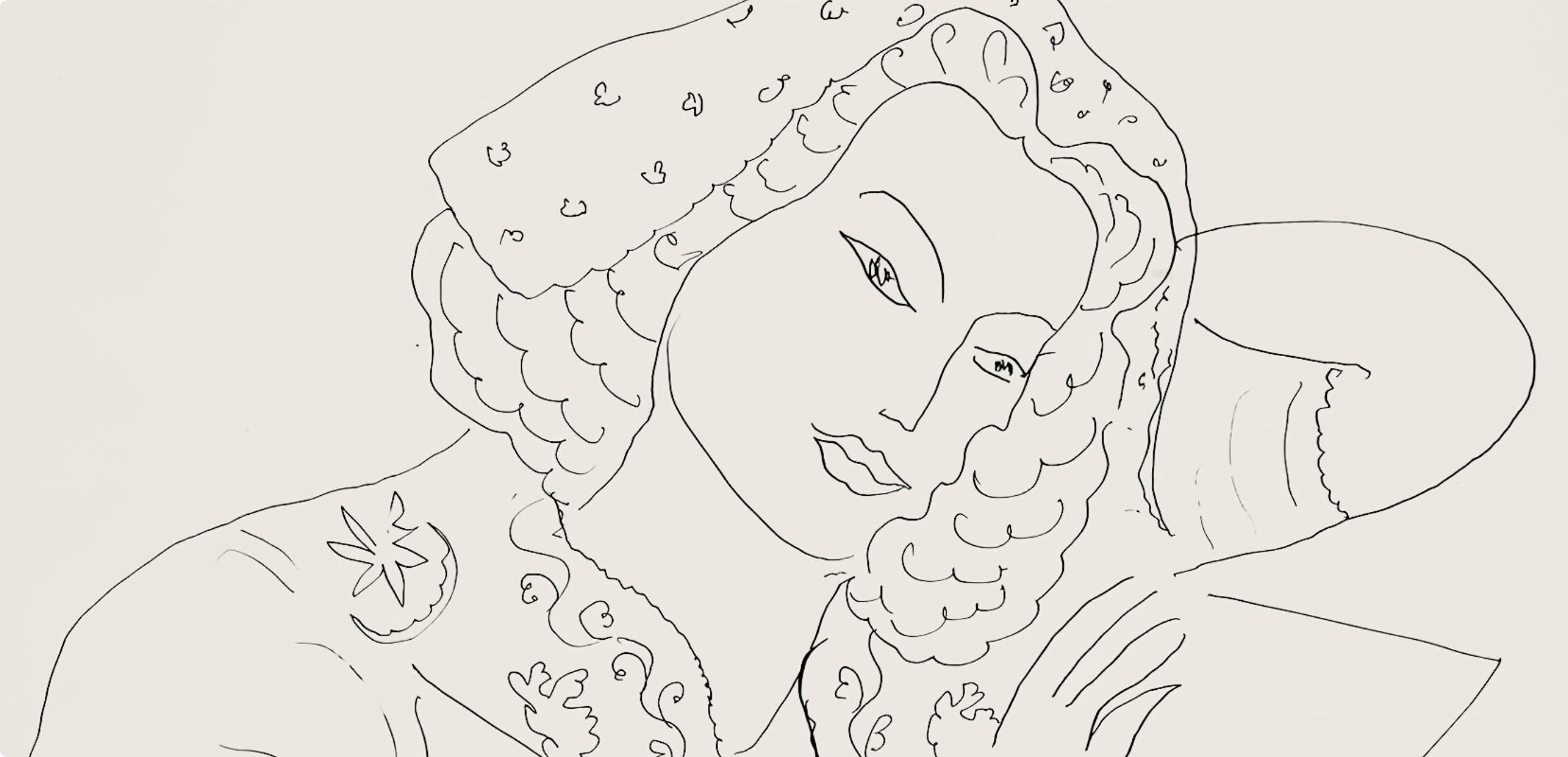 Henri Matisse, Série I, var. 11 (Duthuit 9), Henri Matisse, Dessins, Thèmes et variations, Limited Edition Lithograph