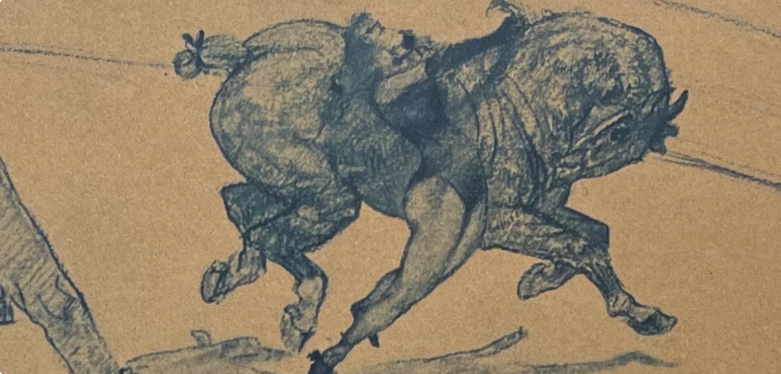 Henri de Toulouse-Lautrec, Equestrian Acrobatics, Henri de Toulouse-Lautrec, At the Circus, Limited Edition Lithograph
