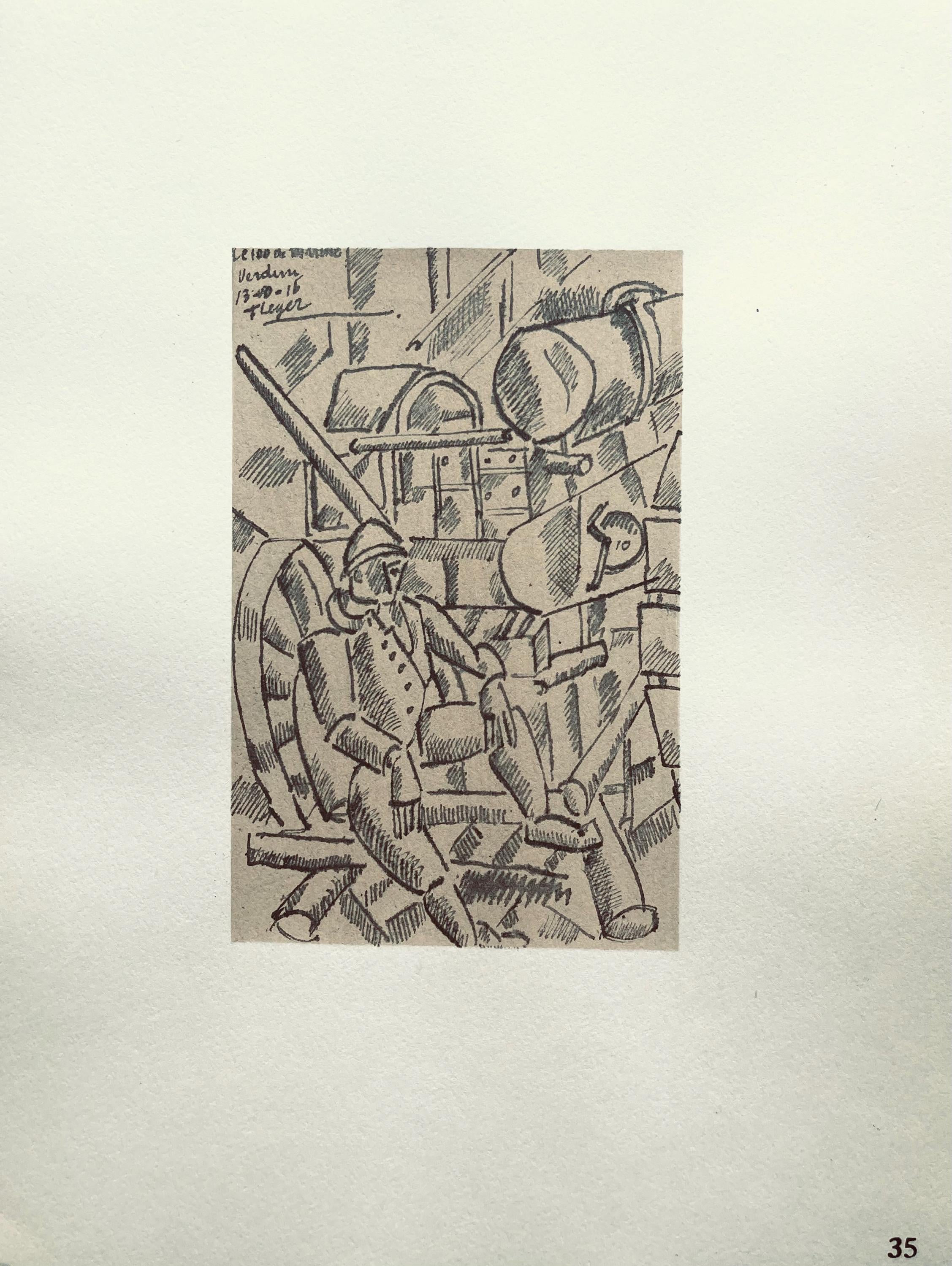 Fernand Léger, Le 100 De Marine, Fernand Léger, Dessins de Guerre, Limited Edition Lithograph