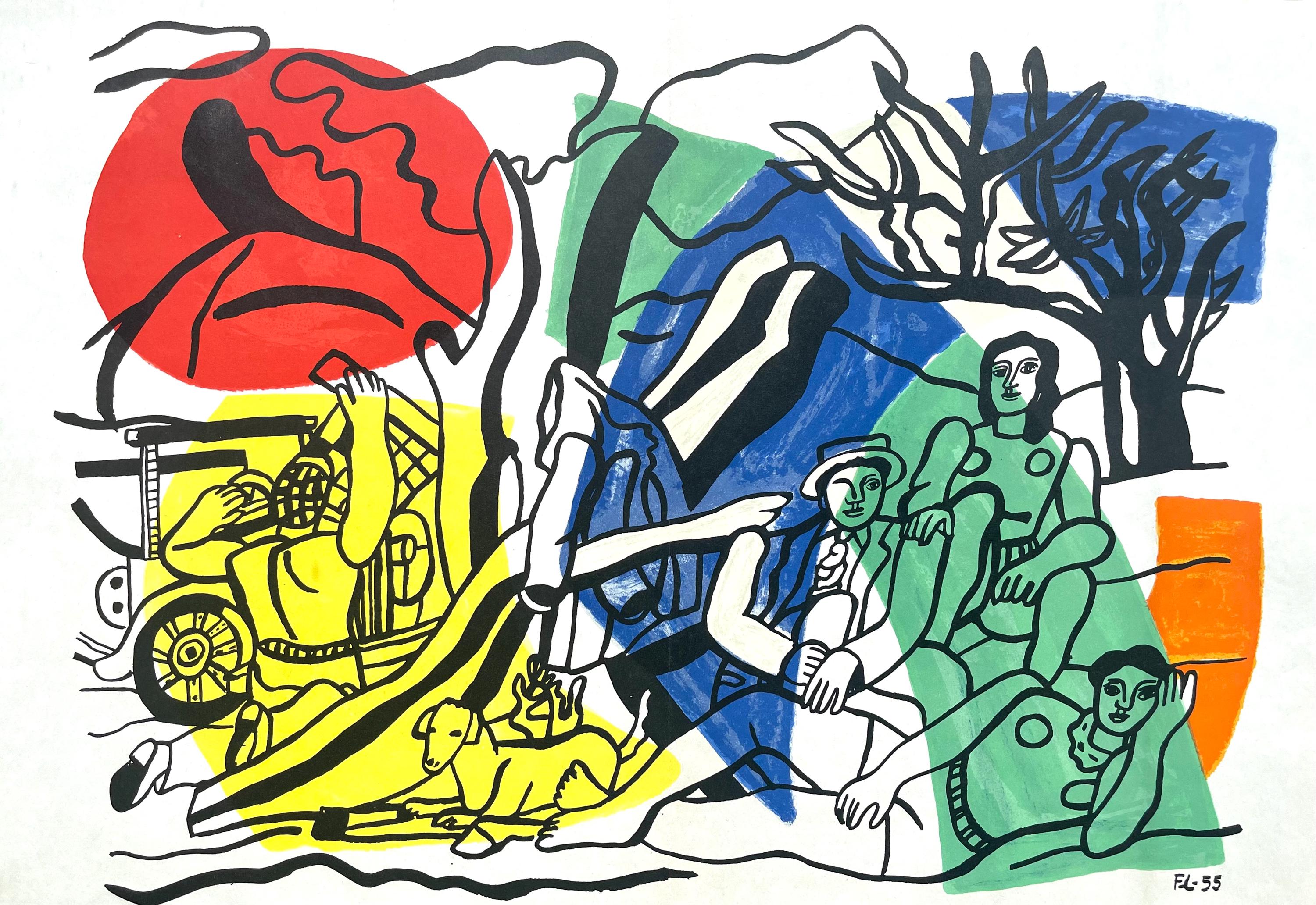 Fernand Léger, La partie de campagne, Derrière le miroir, Limited Edition Lithograph