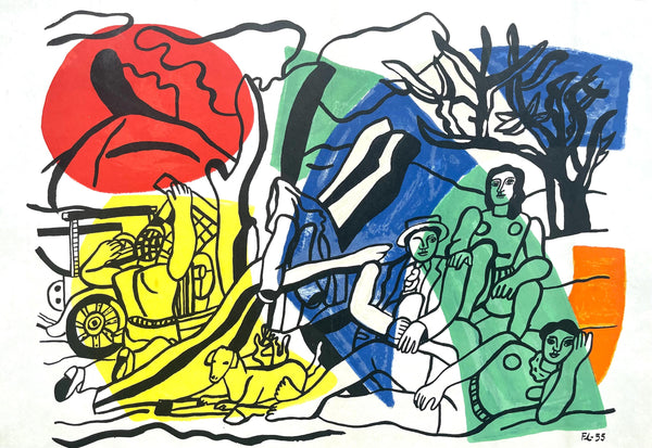 Fernand Léger, La partie de campagne, Derrière le miroir, Limited Edition Lithograph