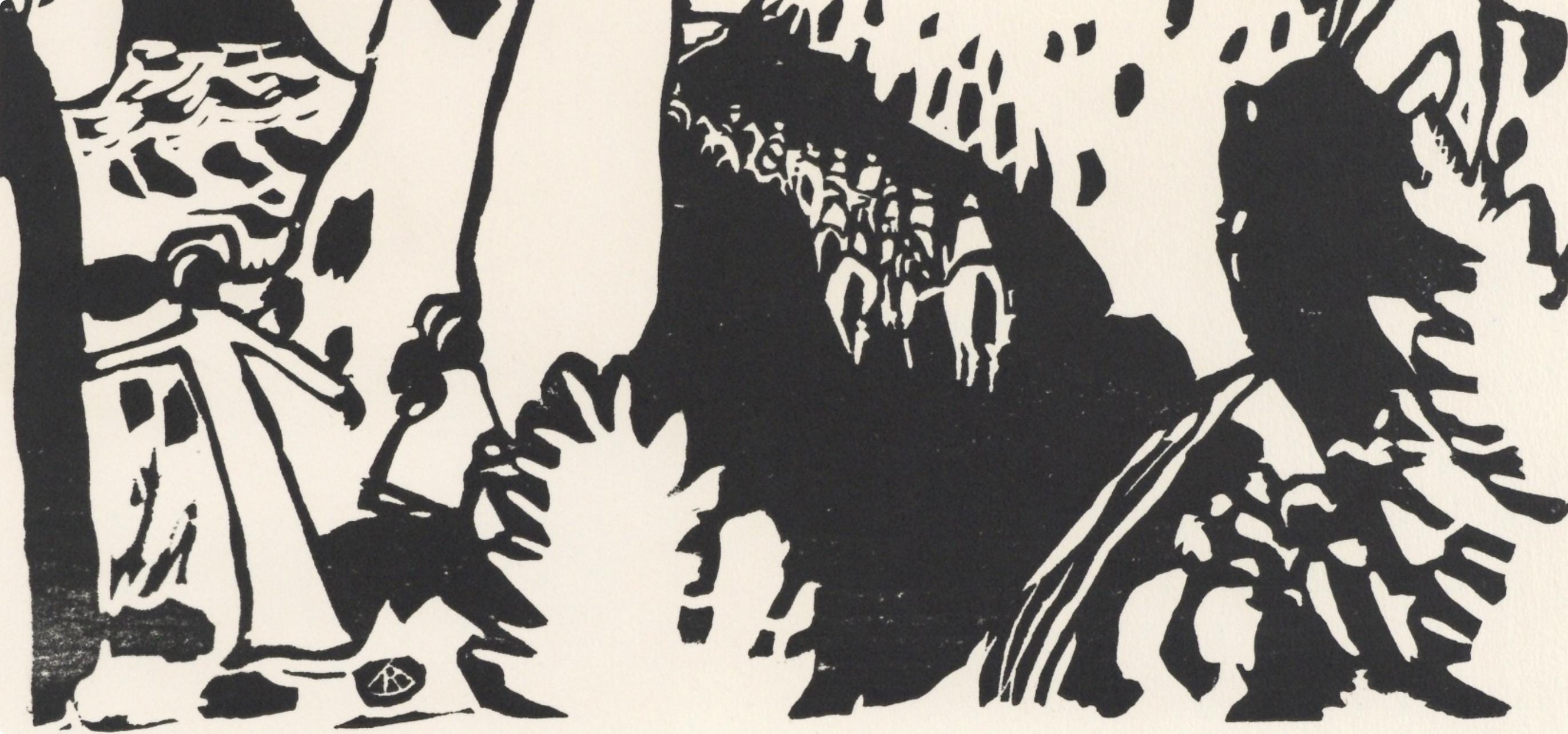 Wassily Kandinsky, Reiterweg (Roethel 111), XXe siècle, Limited Edition Woodcut