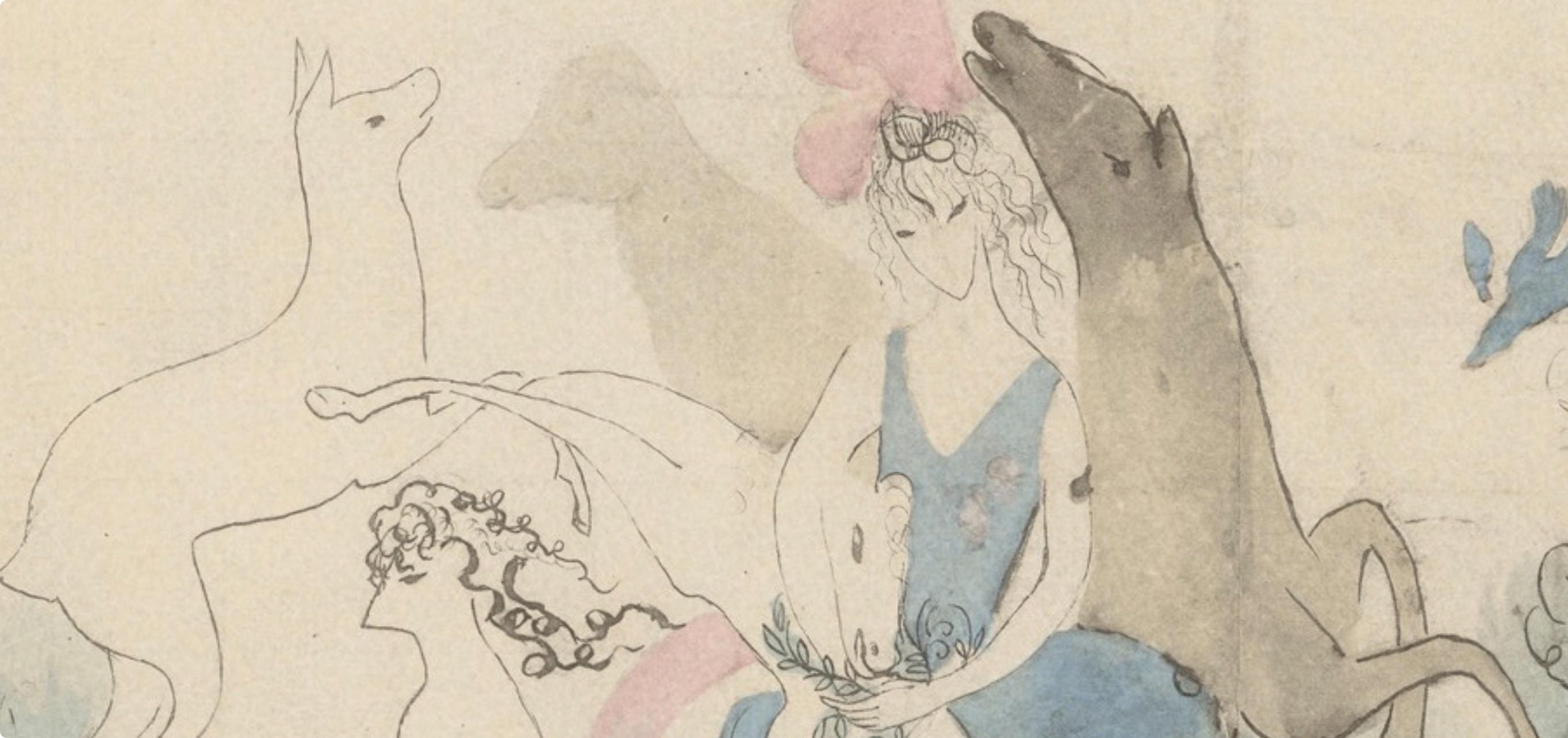 Marie Laurencin, Composition, Les Biches, Limited Edition Lithograph