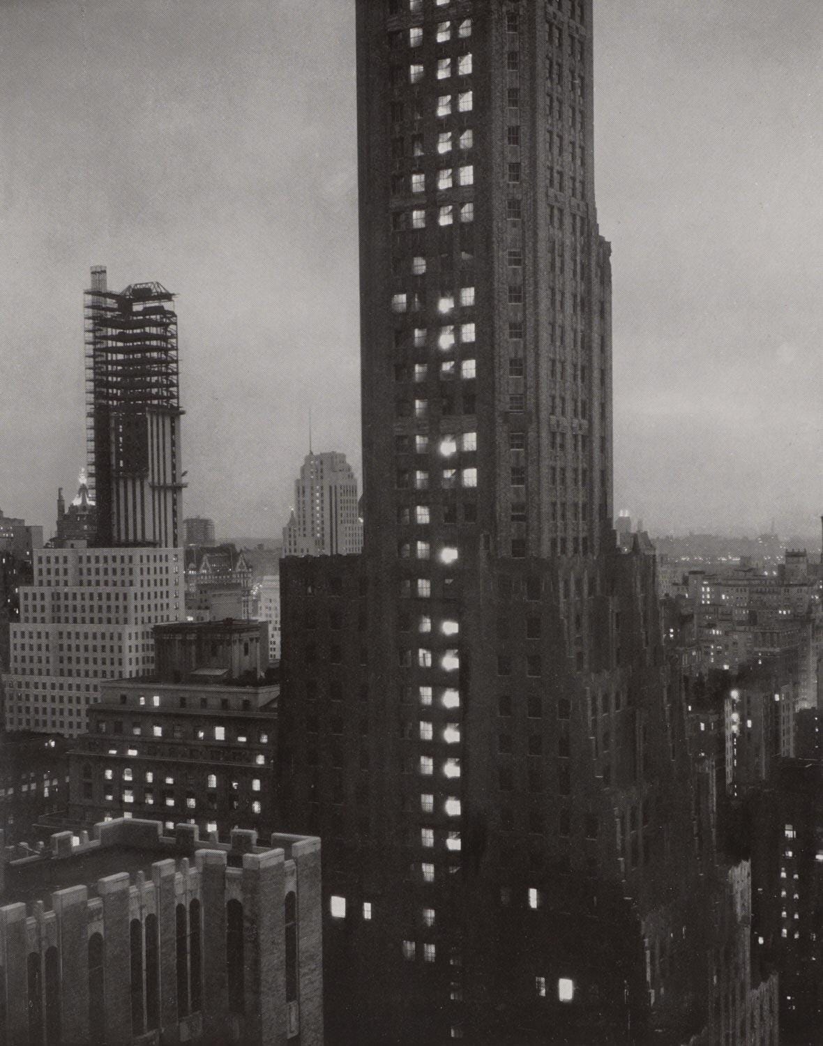 Alfred Stieglitz, Evening from the Shelton, Alfred Stieglitz Memorial Portfolio 1864-1946, Limited Edition Halftone Photograph