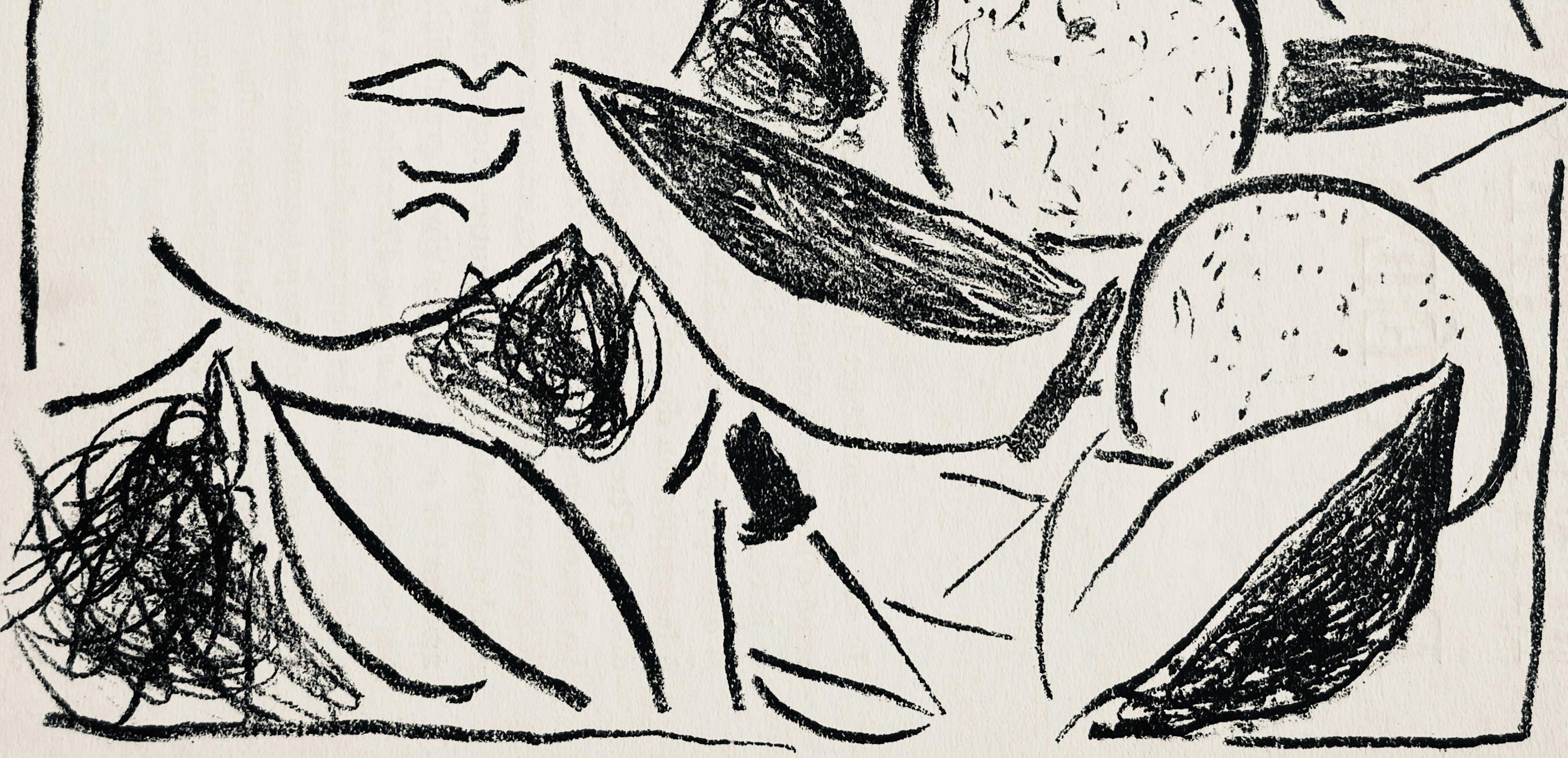 André Marchand, Composition, pierre ã feu provence noire, Limited Edition Lithograph