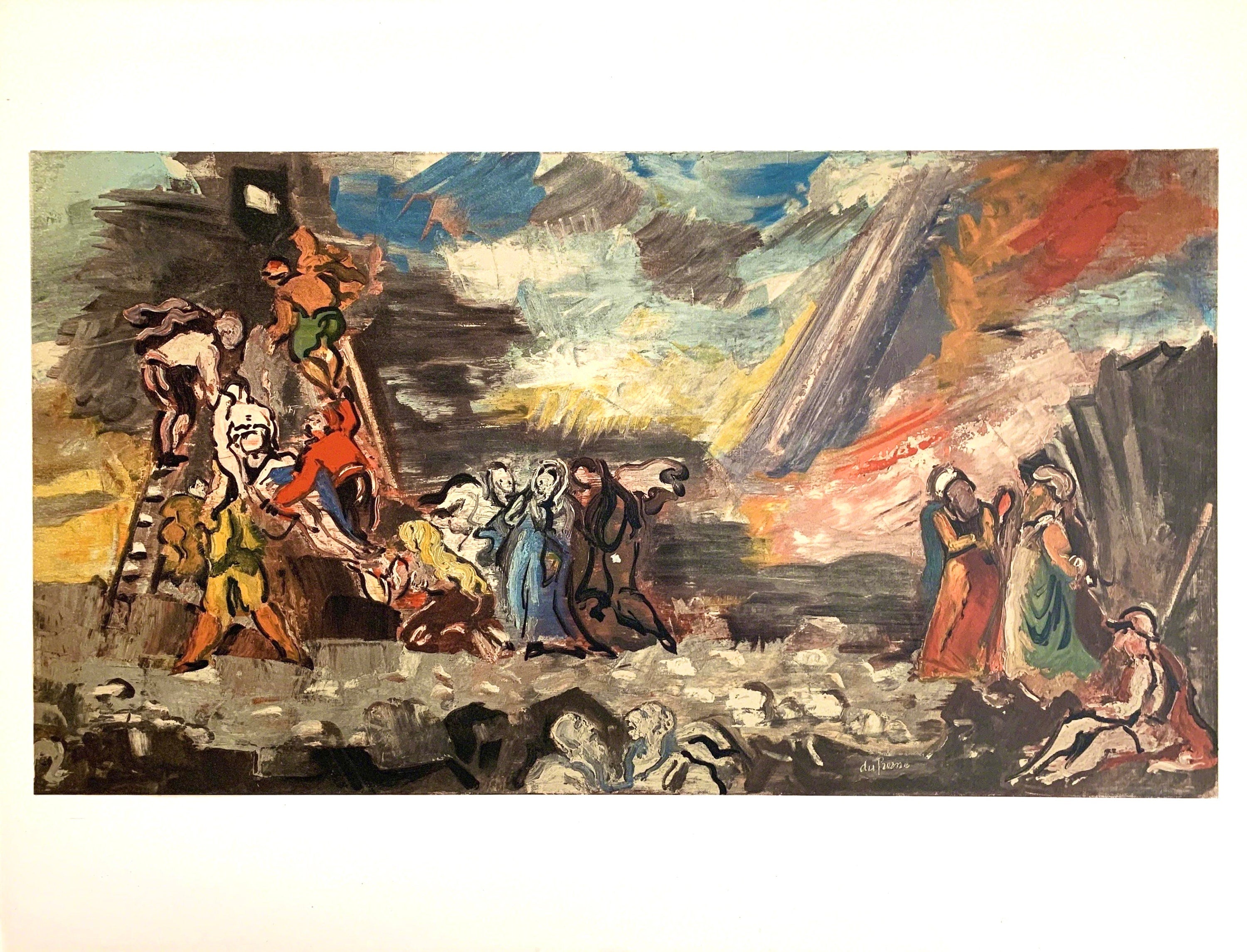 Charles Dufresne, Descente de Croix, Dufresne, Collection Pierre Lévy, Limited Edition Lithograph