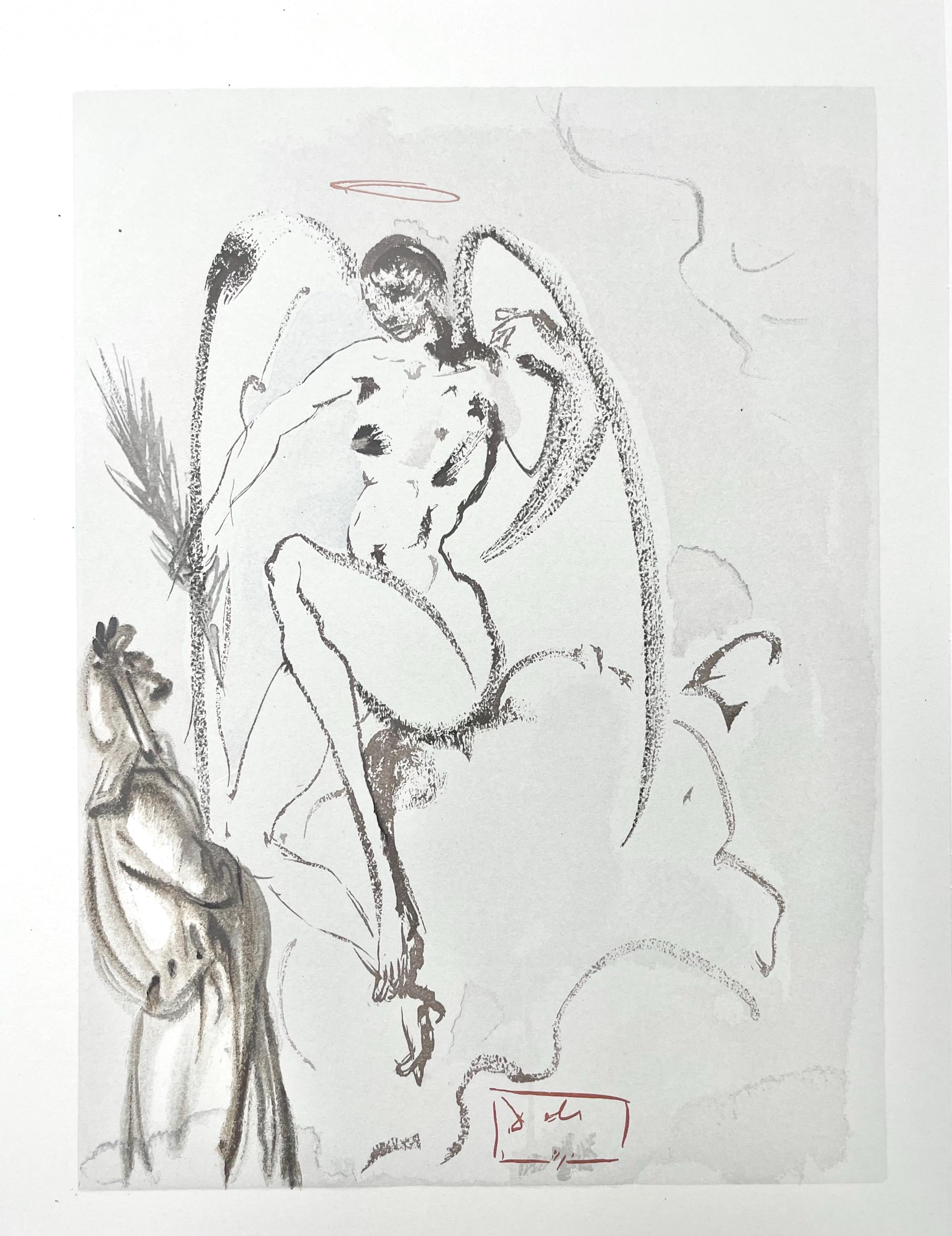 Salvador Dali, Paradies XXXII (Field 189-200; Michler/Löpsinger 1039-1138), Die Göttliche Komödie, Signed, Limited Edition Woodcut