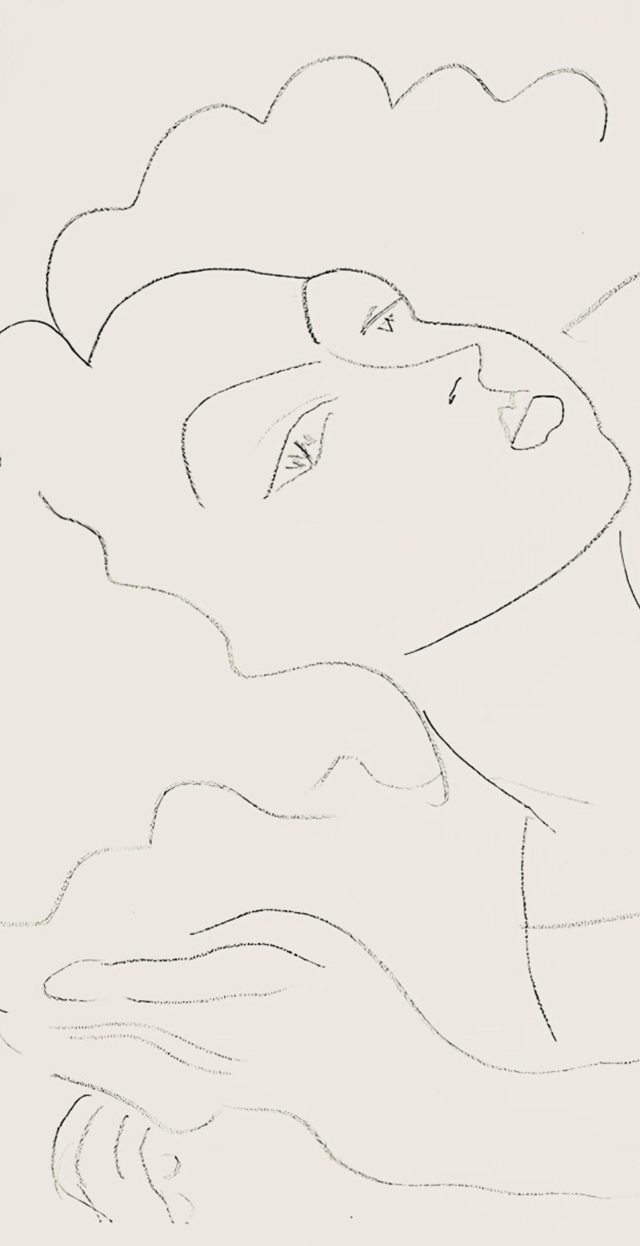 Henri Matisse, Série F, var. 8 (Duthuit 9), Henri Matisse, Dessins, Thèmes et variations, Limited Edition Lithograph