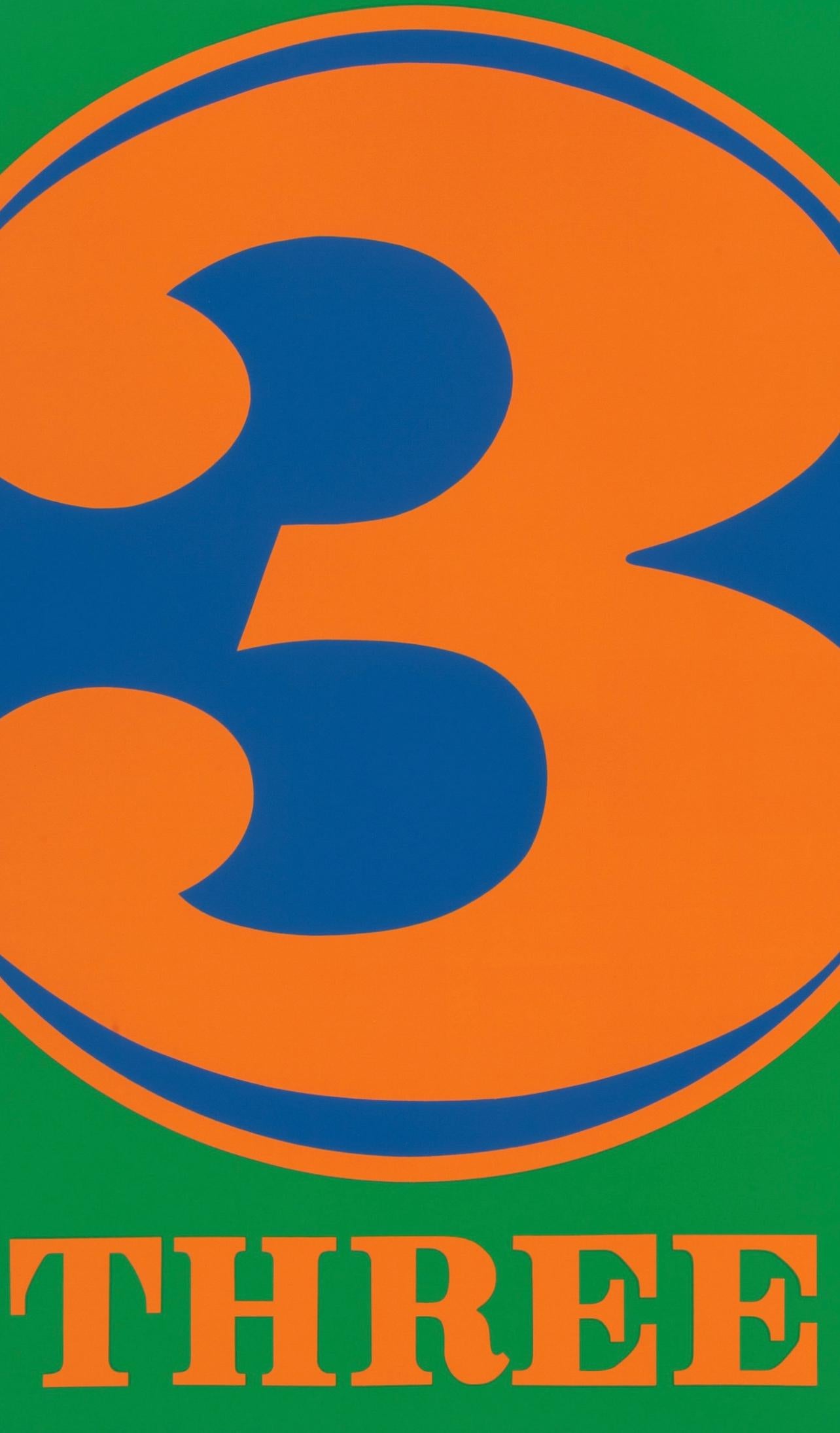 Robert Indiana, Three (Sheehan 46-55), Numbers, Limited Edition Silkscreen