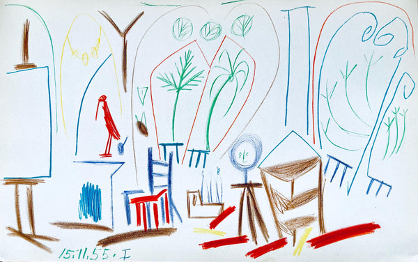 Pablo Picasso, Composition (Cramer 101), Carnet de la Californie, Limited Edition Lithograph