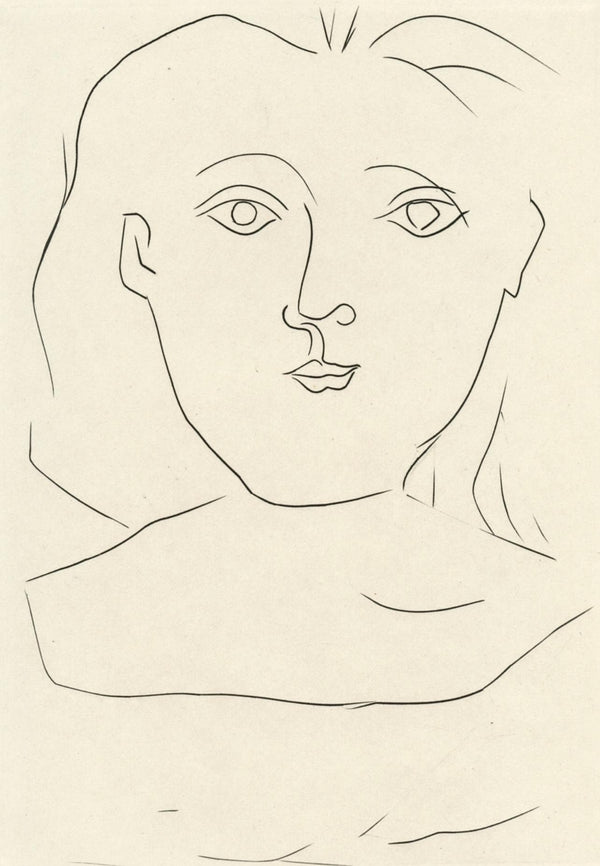 Pablo Picasso, Femme de Face (Bloch 372; Baer 700; Cramer 41), Jours de gloire, Histoire de la libération de Paris, Limited Edition Etching
