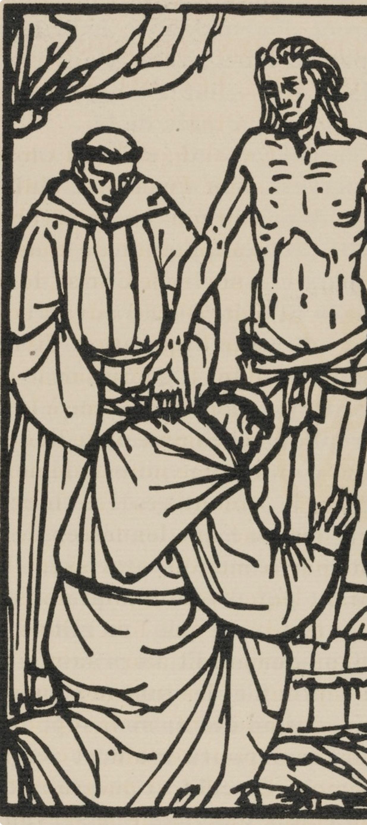 Émile Bernard, Composition (Morane, No. 100), Les Petites Fleurs de St. Françoise, Limited Edition Woodcut
